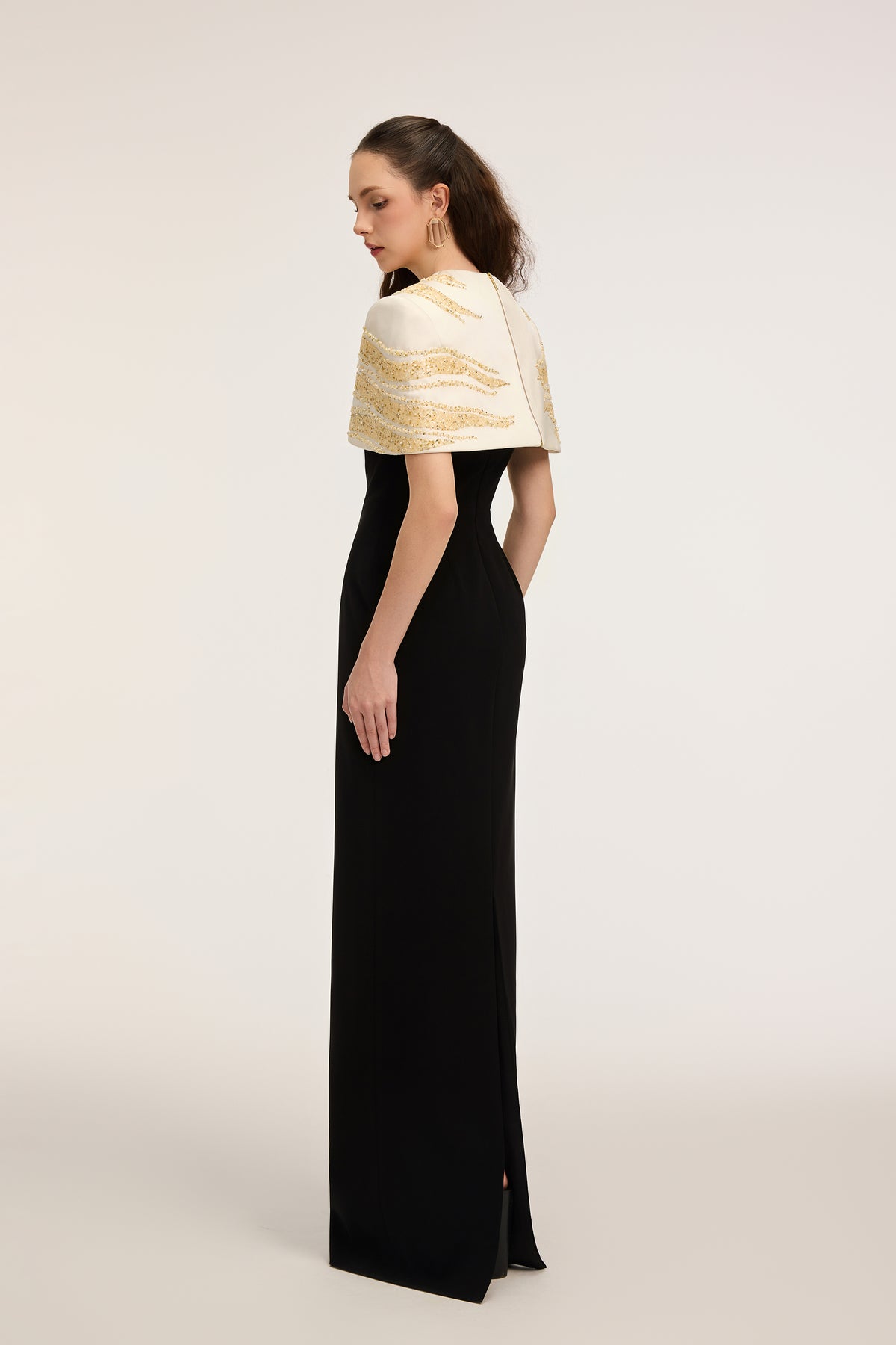 Naomi Crepe & Silk Taffeta dress