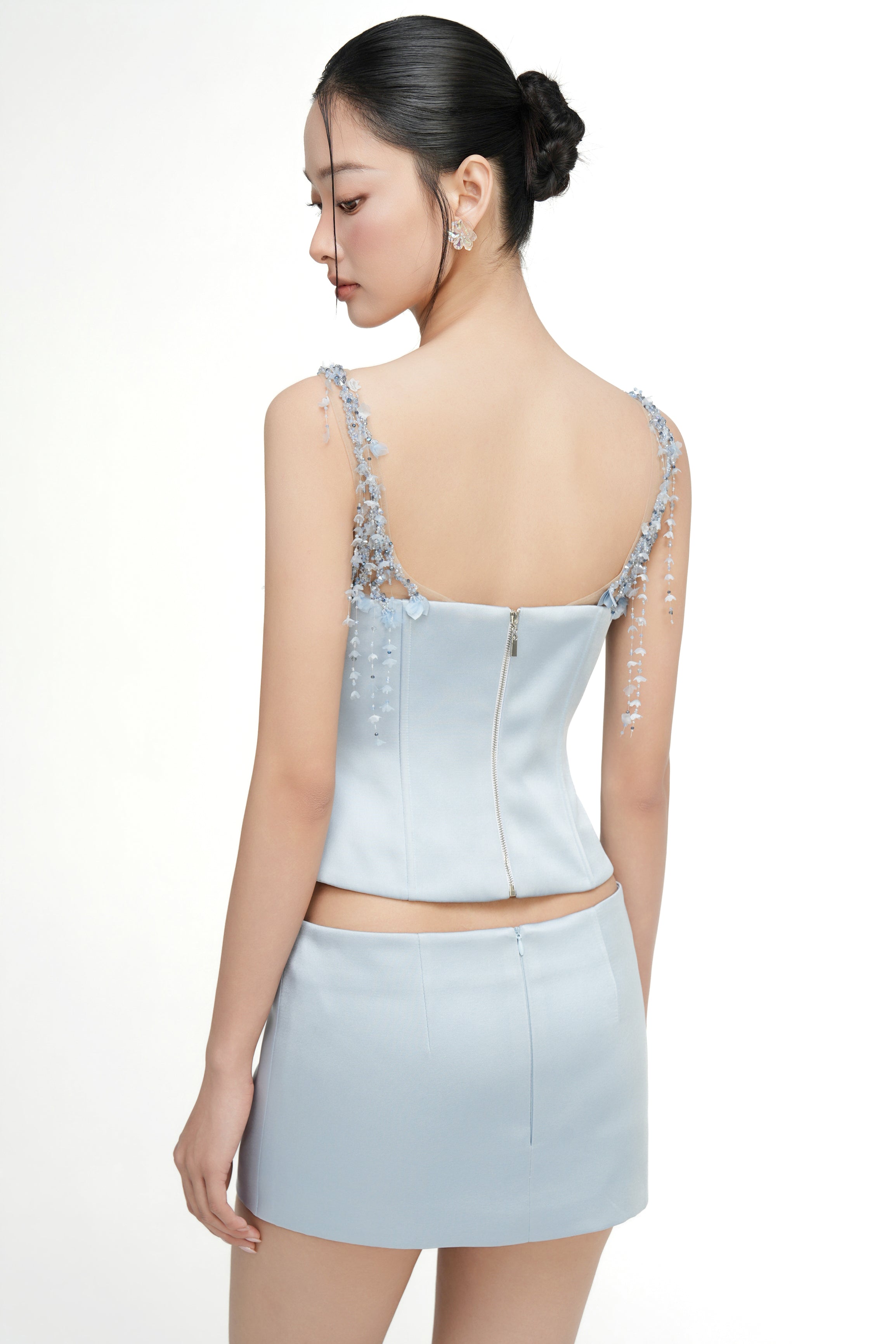 Delilah Silk Taffeta Top & Hazel Silk Taffeta skirt
