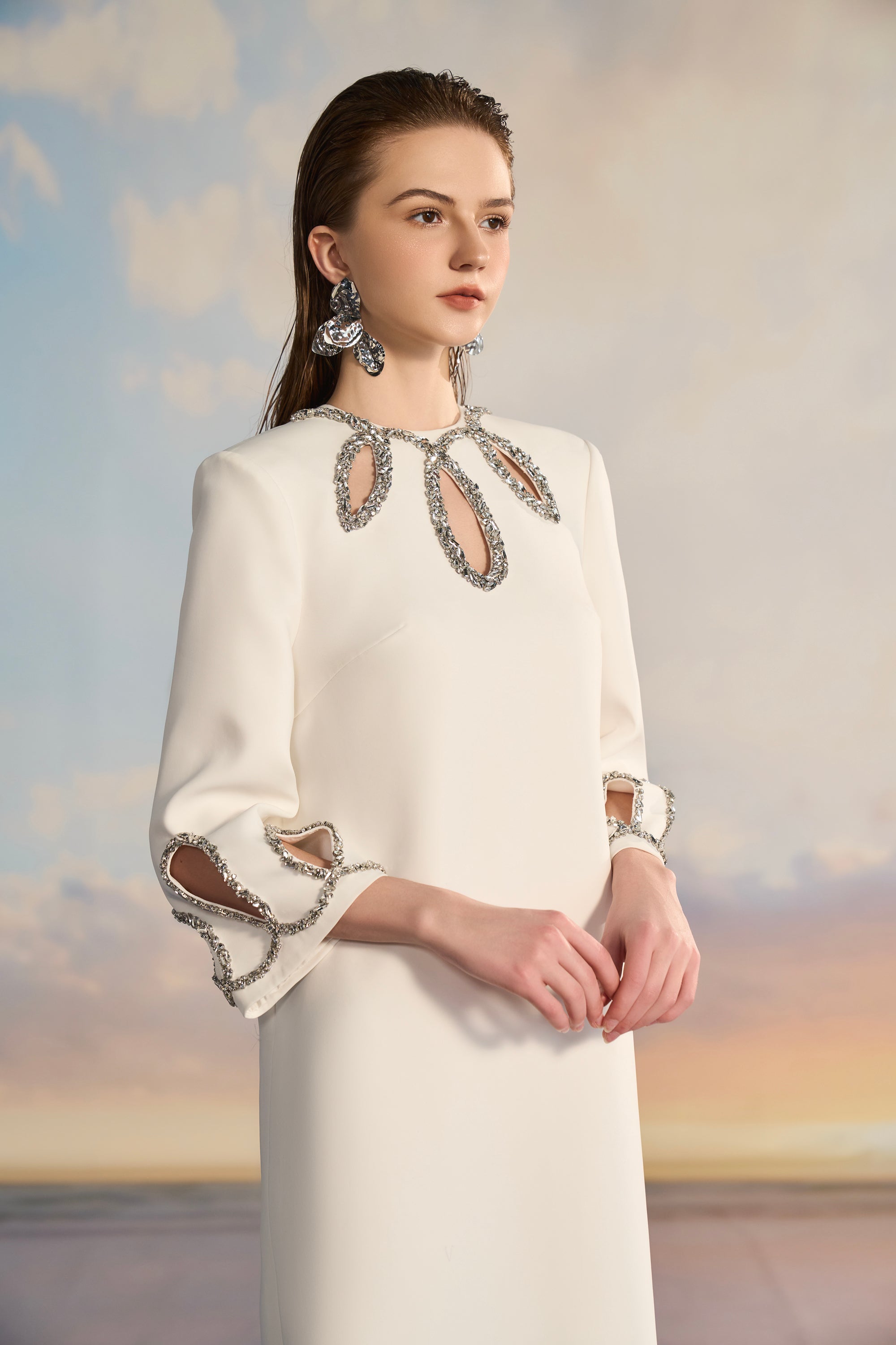 Adela Crepe cut out dress