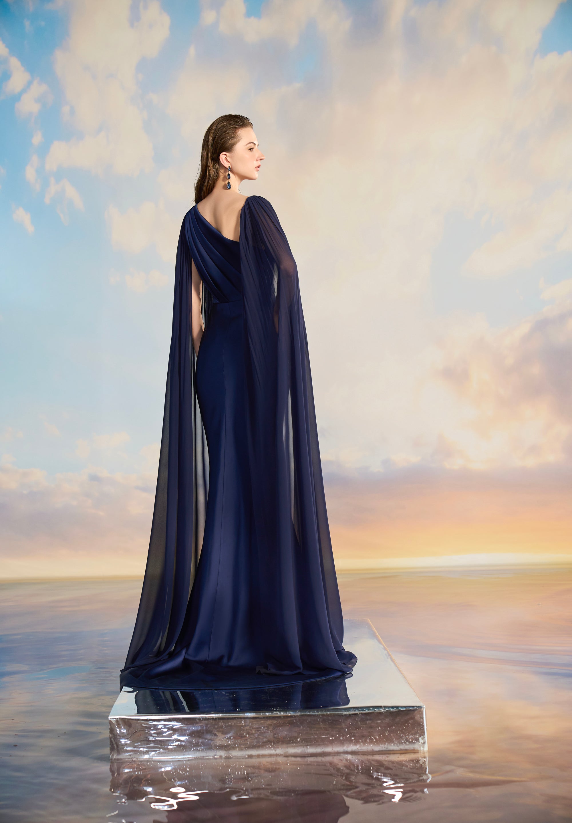 Miranda Crepe Fishtail dress