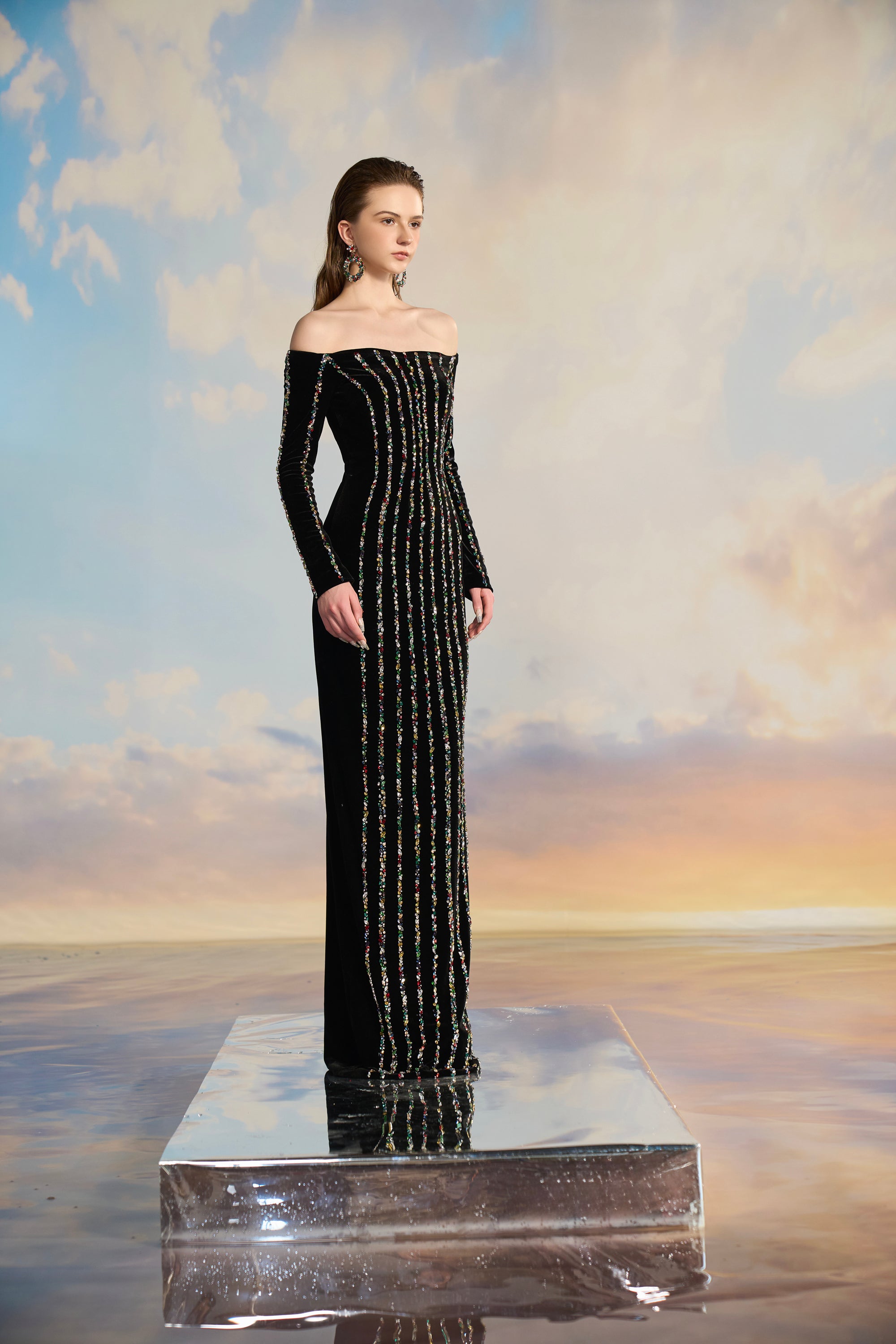 Naila Velvet bodycon dress