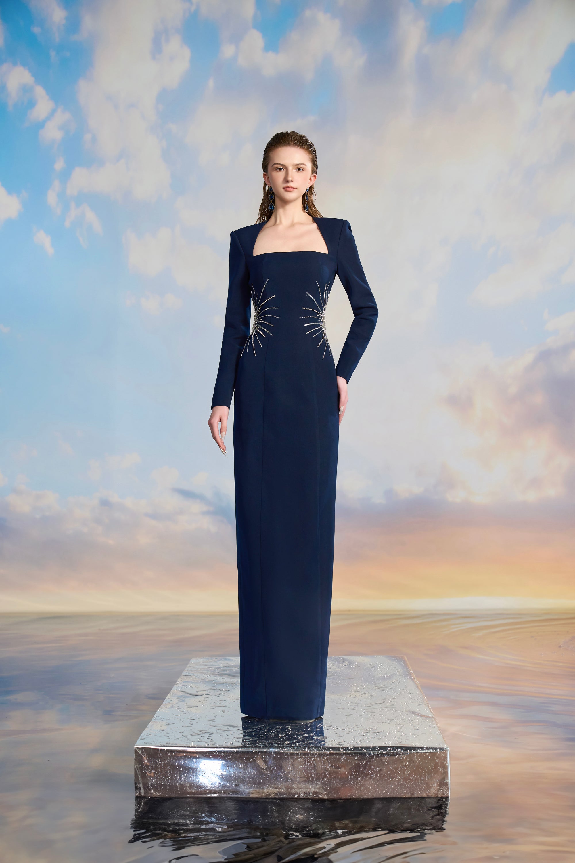 Irene Crepe bodycon dress