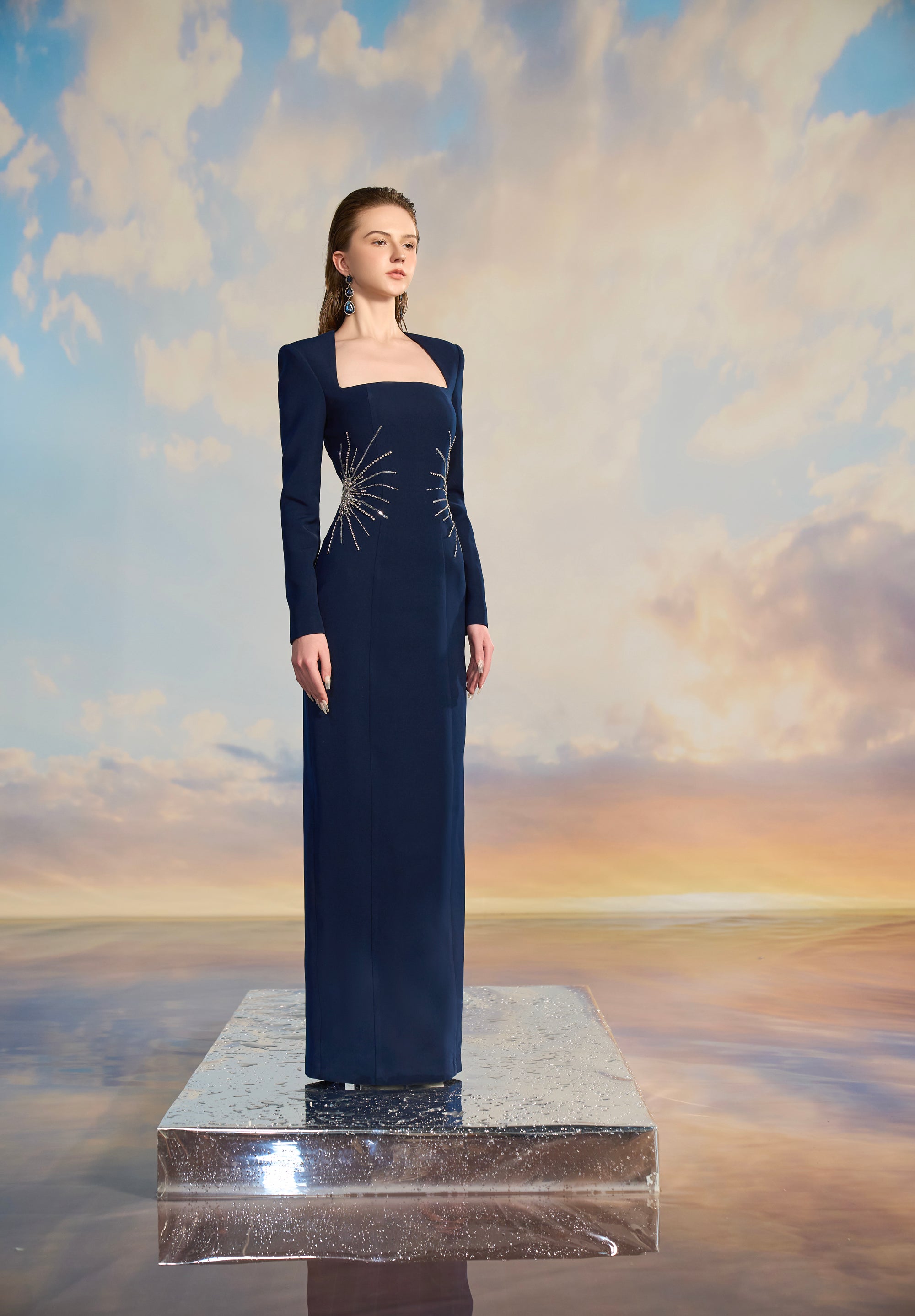 Irene Crepe bodycon dress