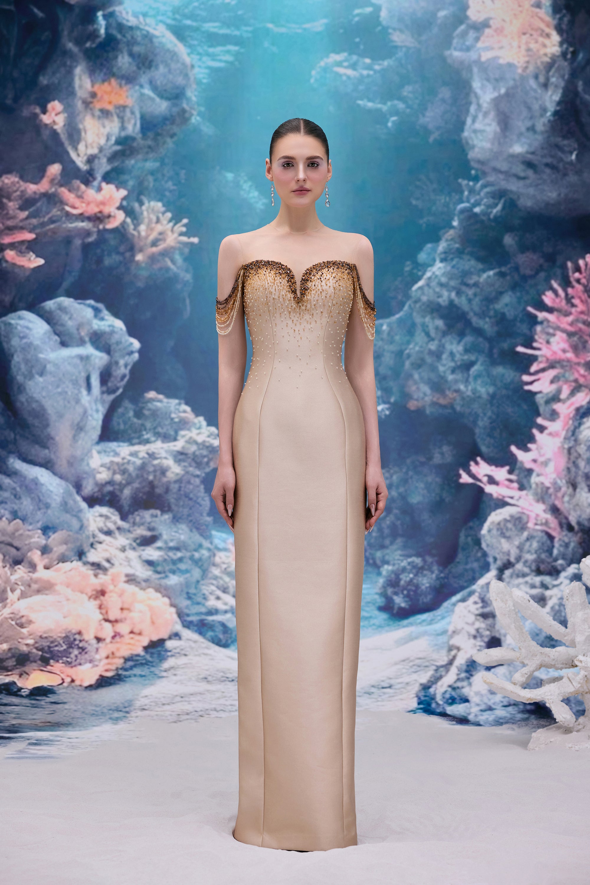 Celeste Royal Taffeta Dress