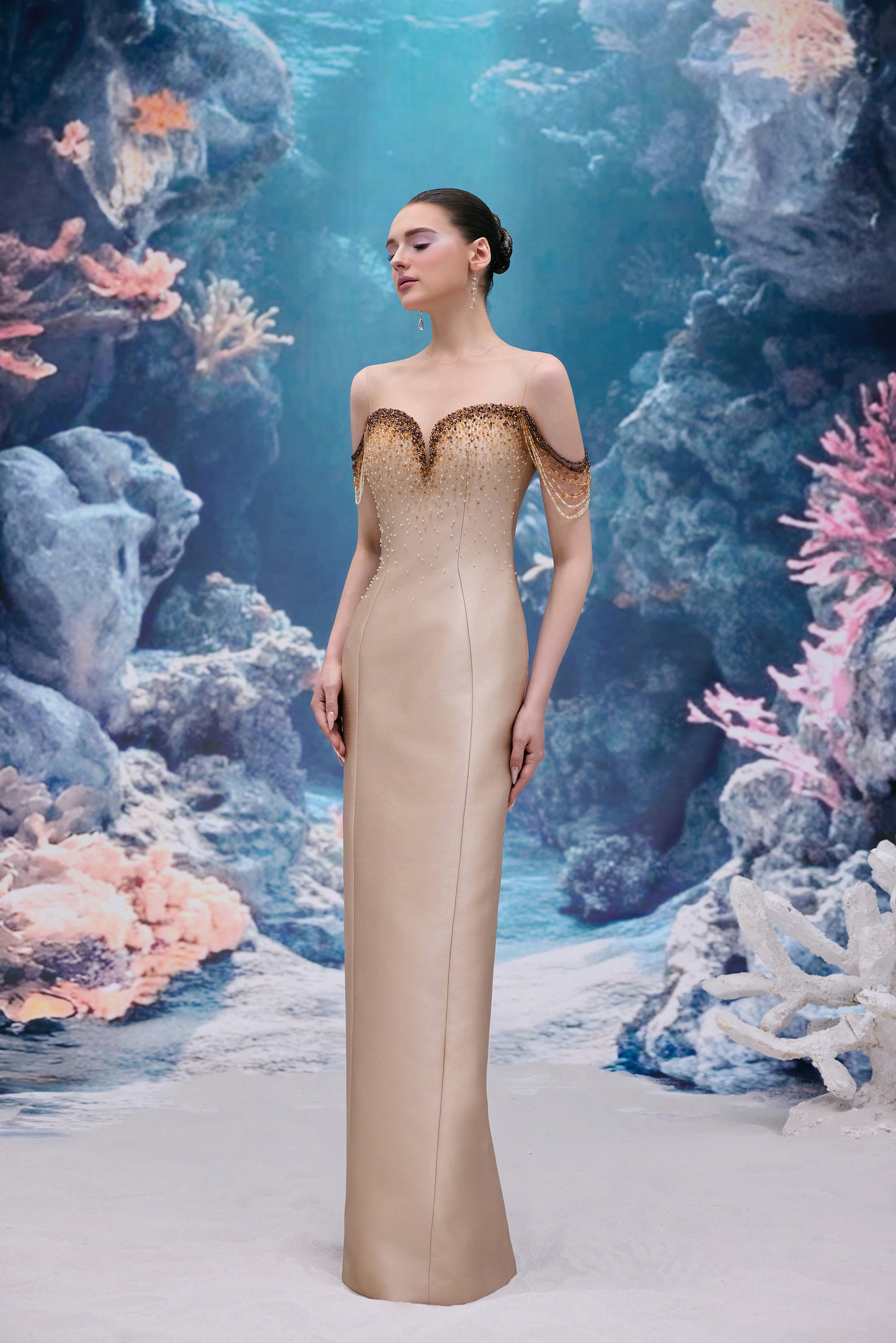Celeste Royal Taffeta Dress