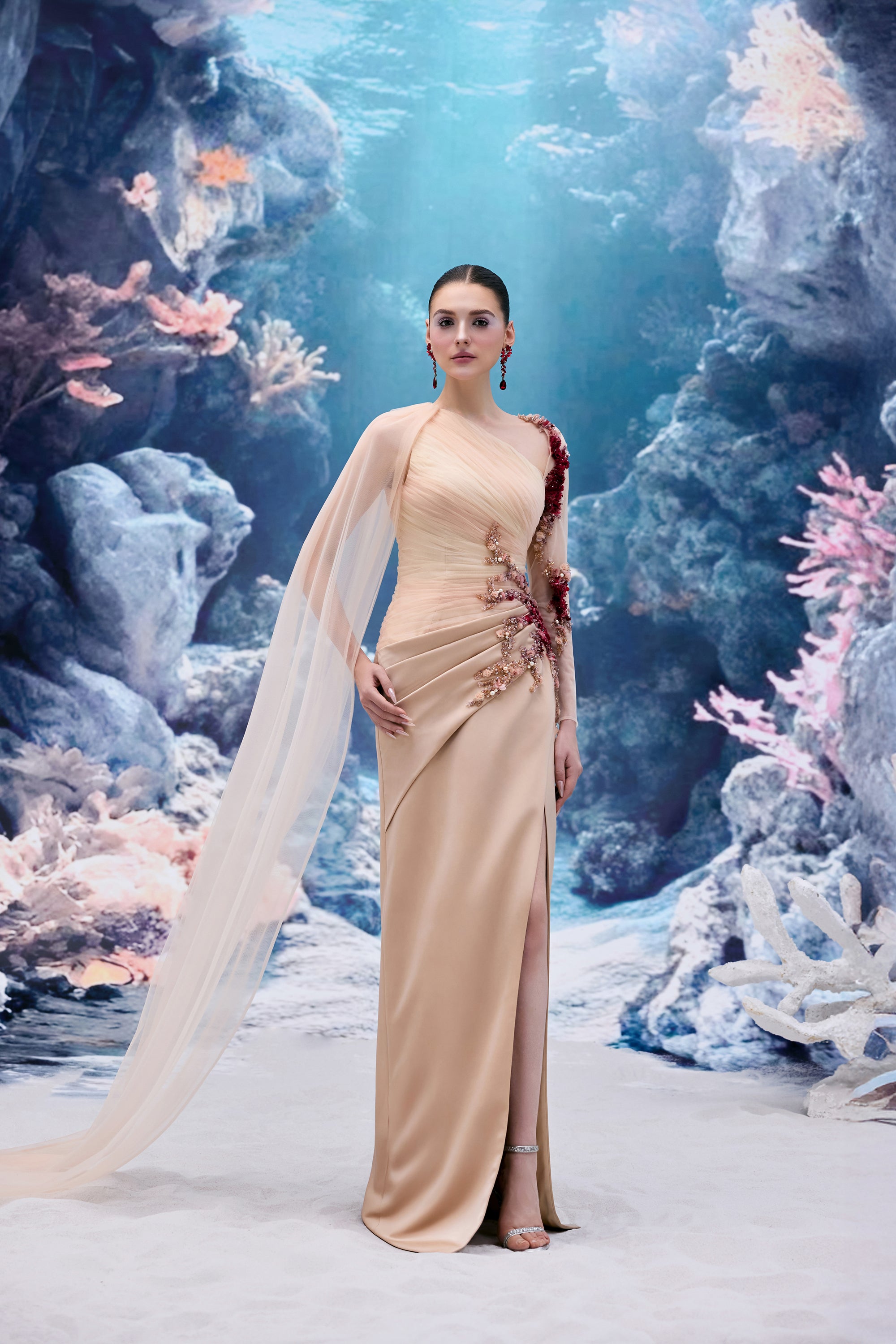 Irena Tulle & Silk Taffeta Dress