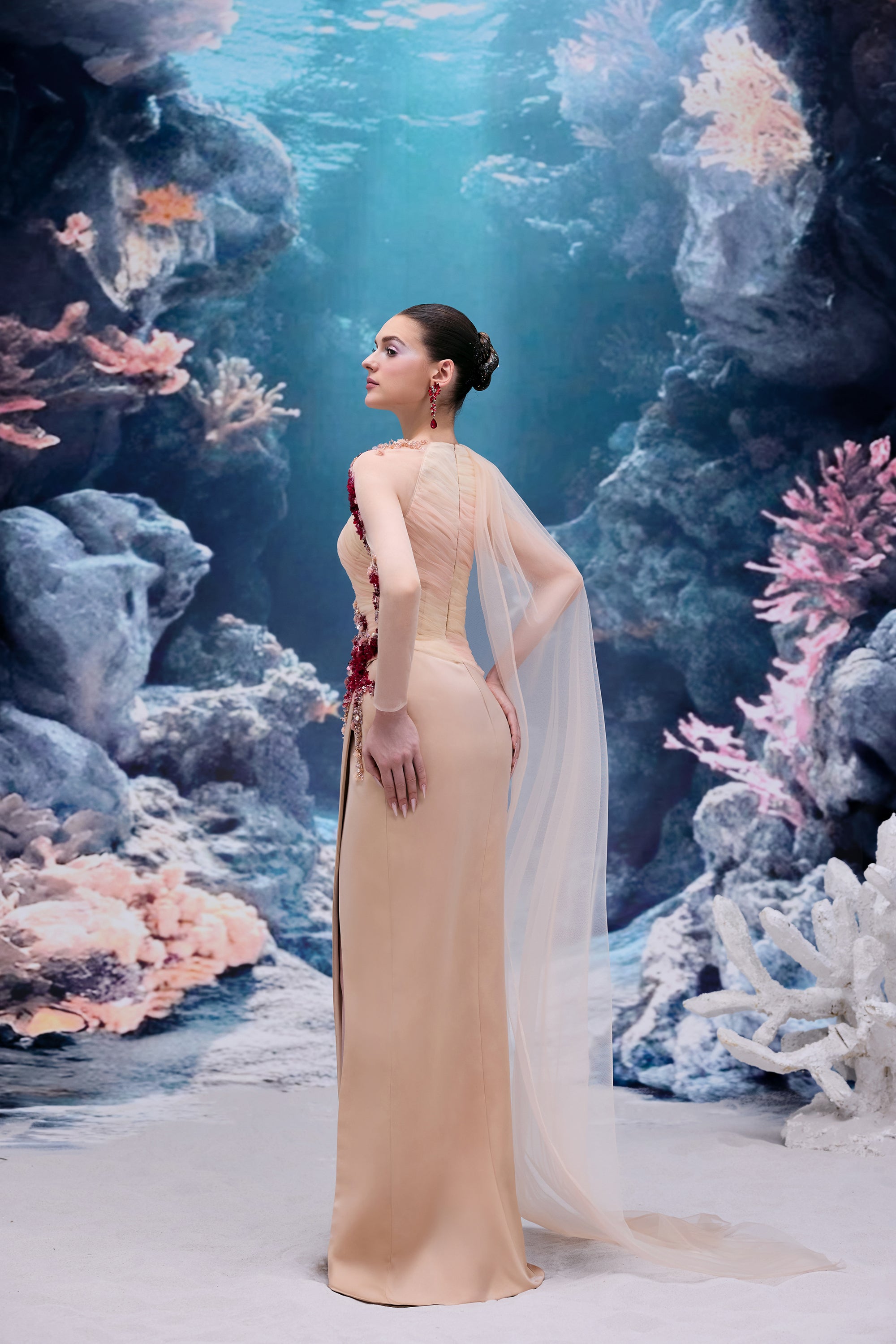 Irena Tulle & Silk Taffeta Dress
