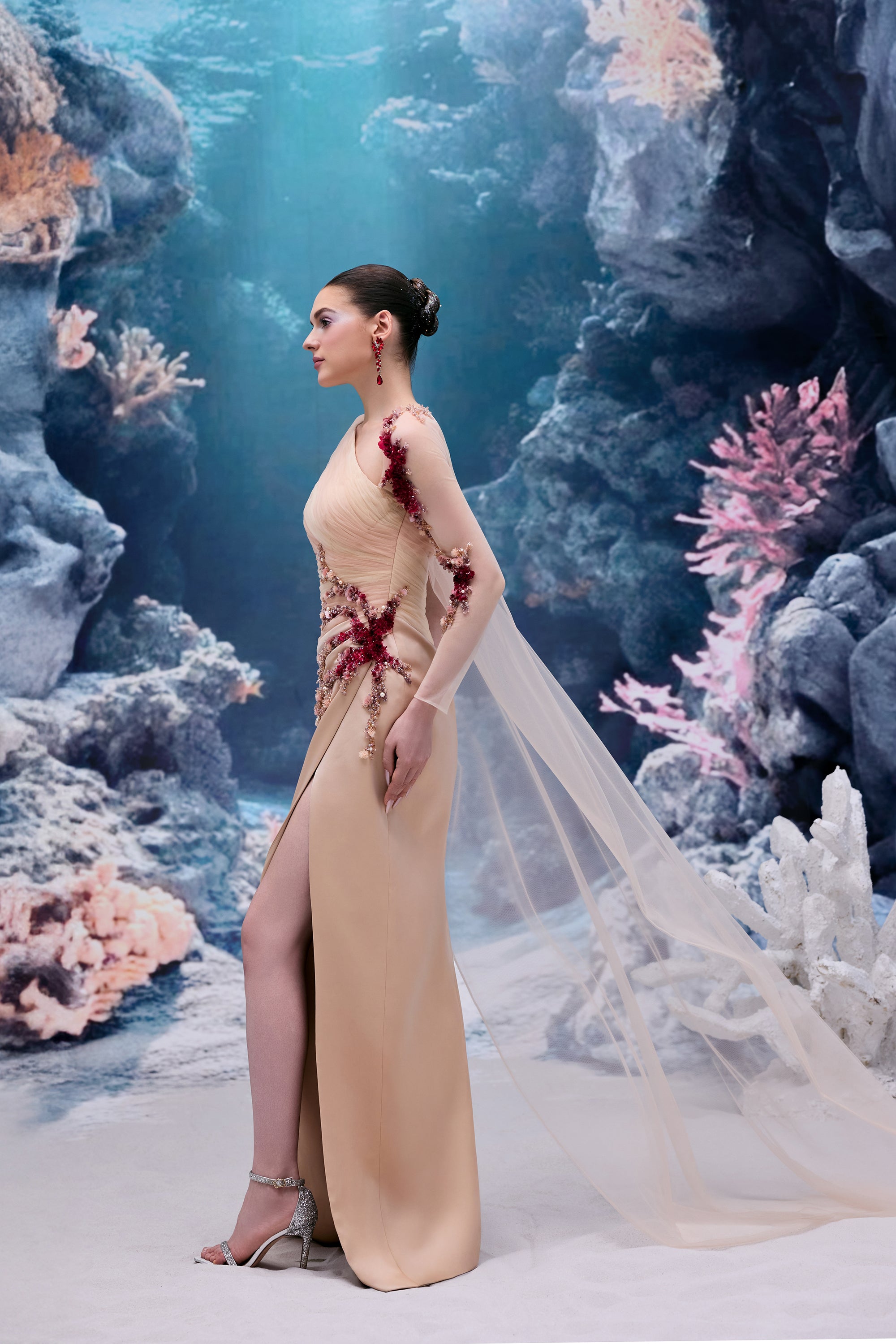 Irena Tulle & Silk Taffeta Dress