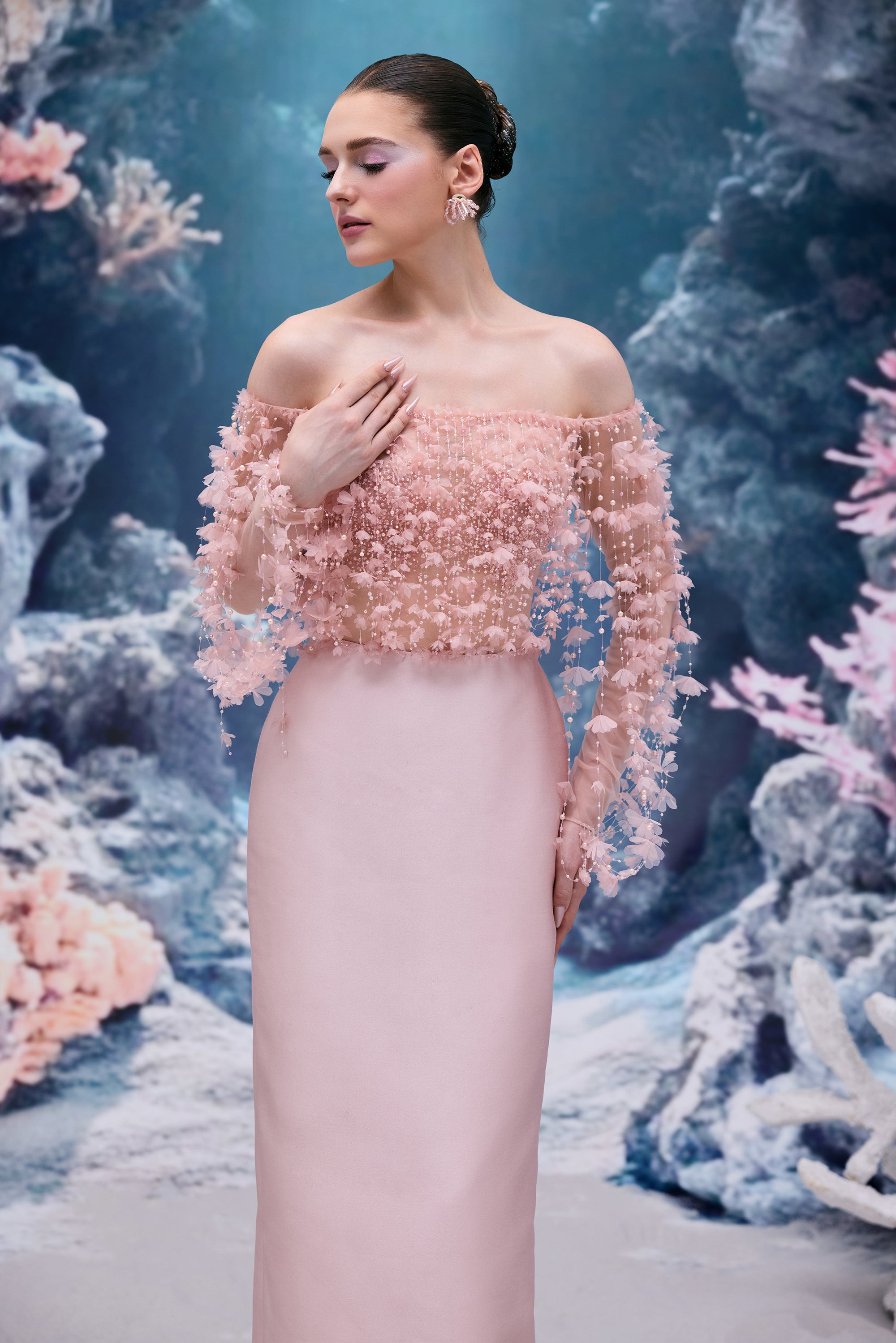 Yvette Tulle & Royal Taffeta Dress