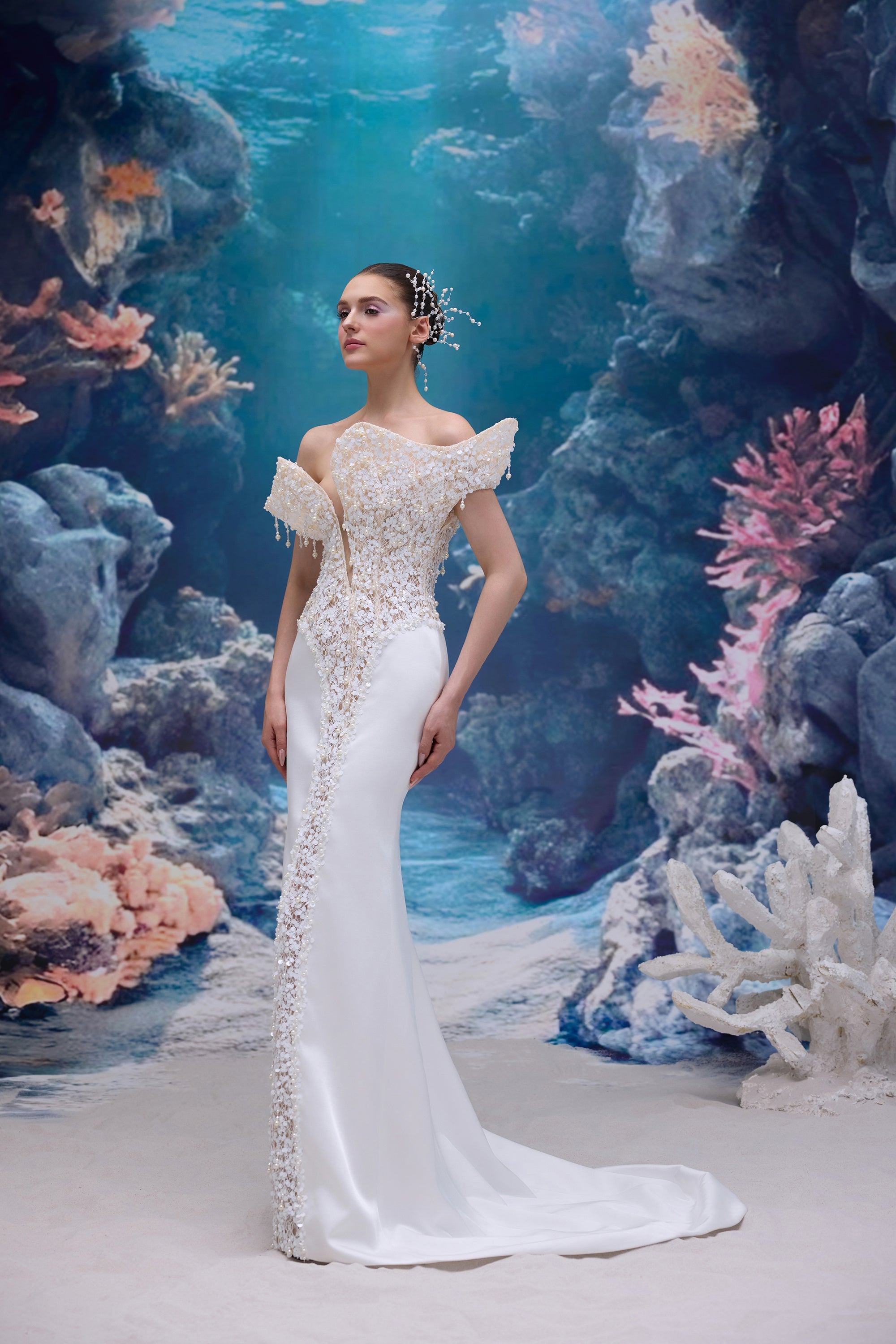 Seraphina Seqiun Lace & Silk Taffeta Dress
