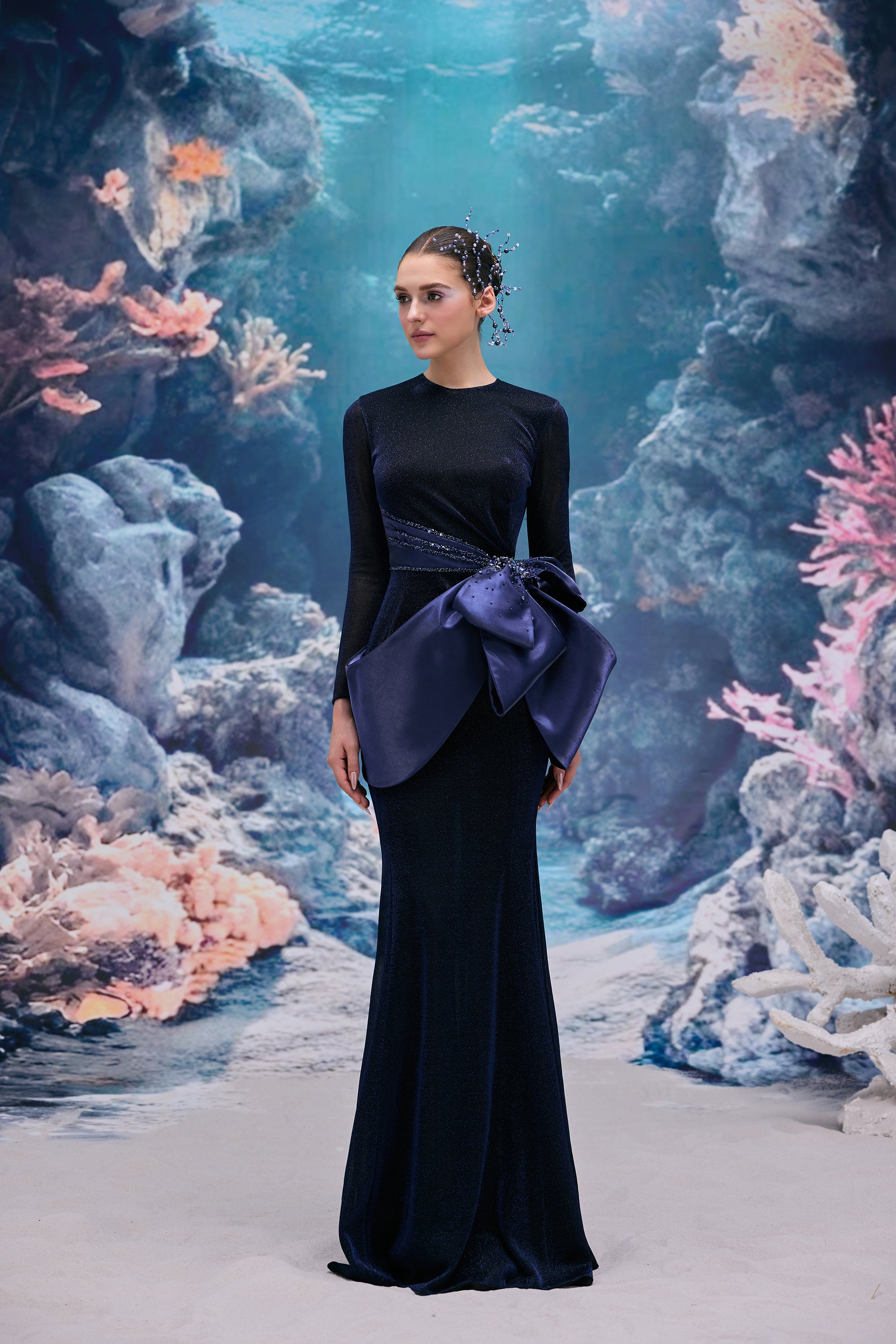 Arielle Glitter Jersey Dress