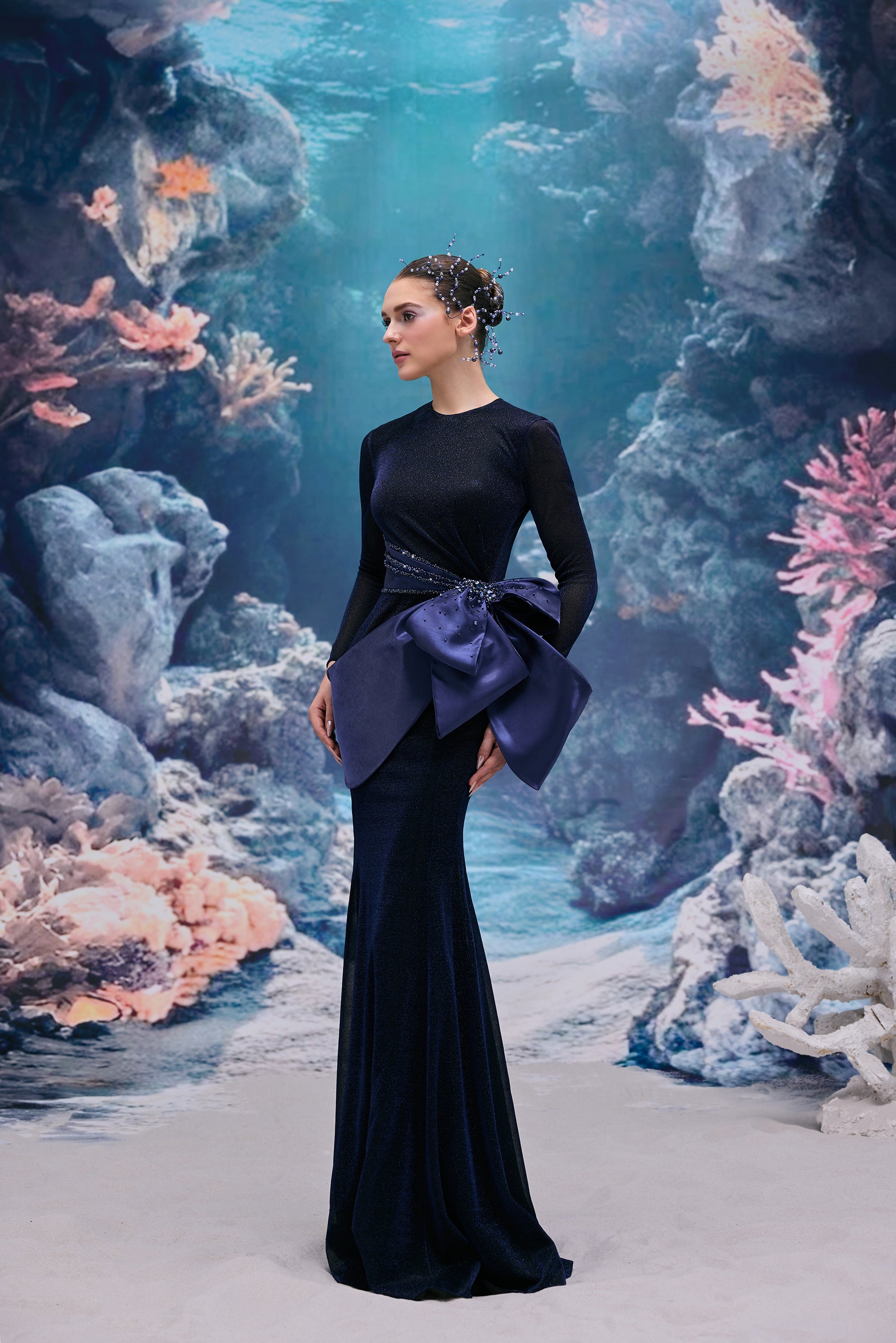 Arielle Glitter Jersey Dress
