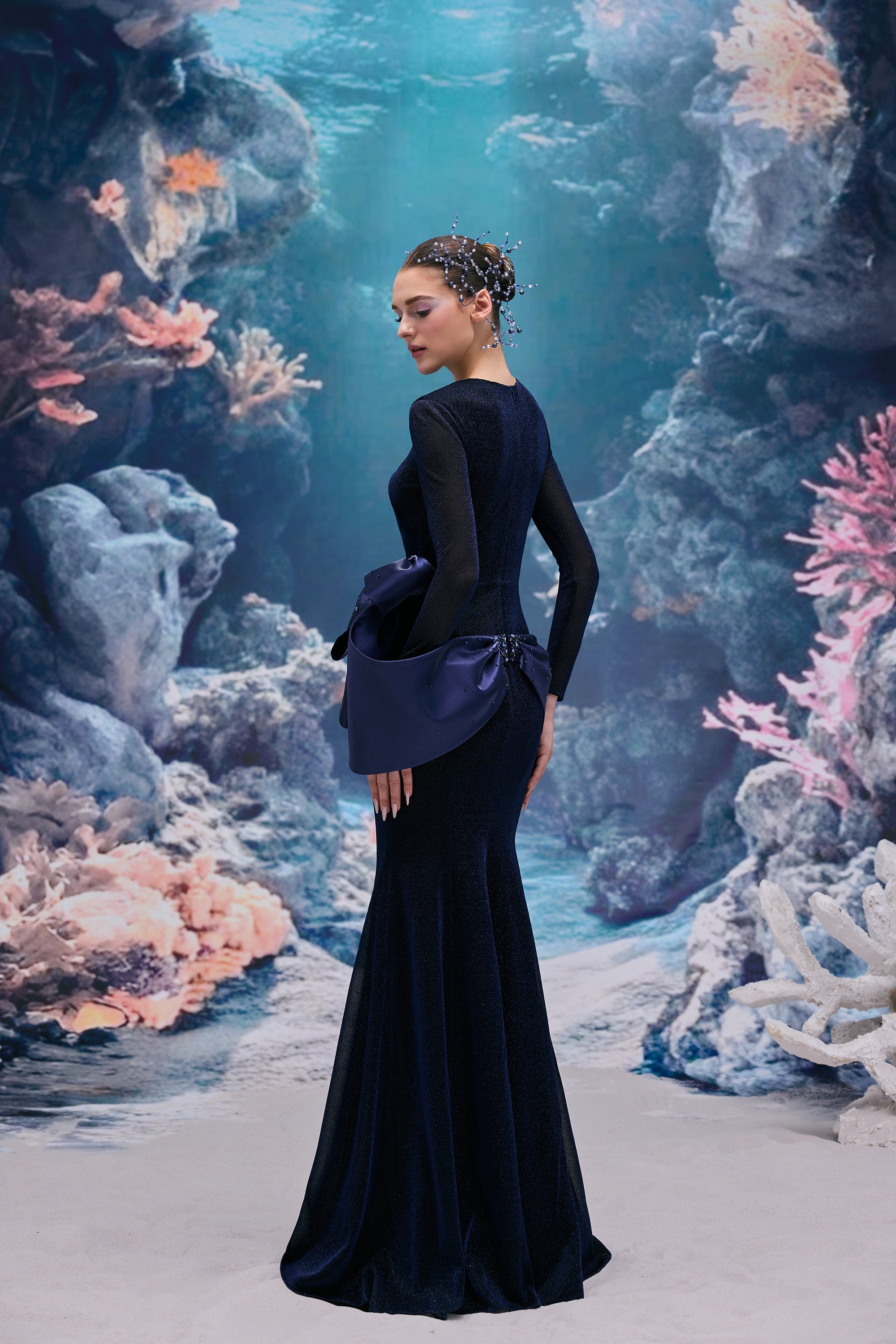 Arielle Glitter Jersey Dress