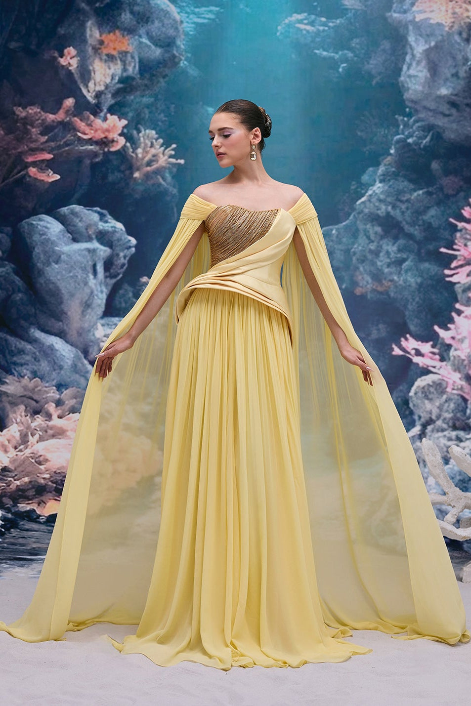 Zaria Chiffon & Royal taffeta Dress