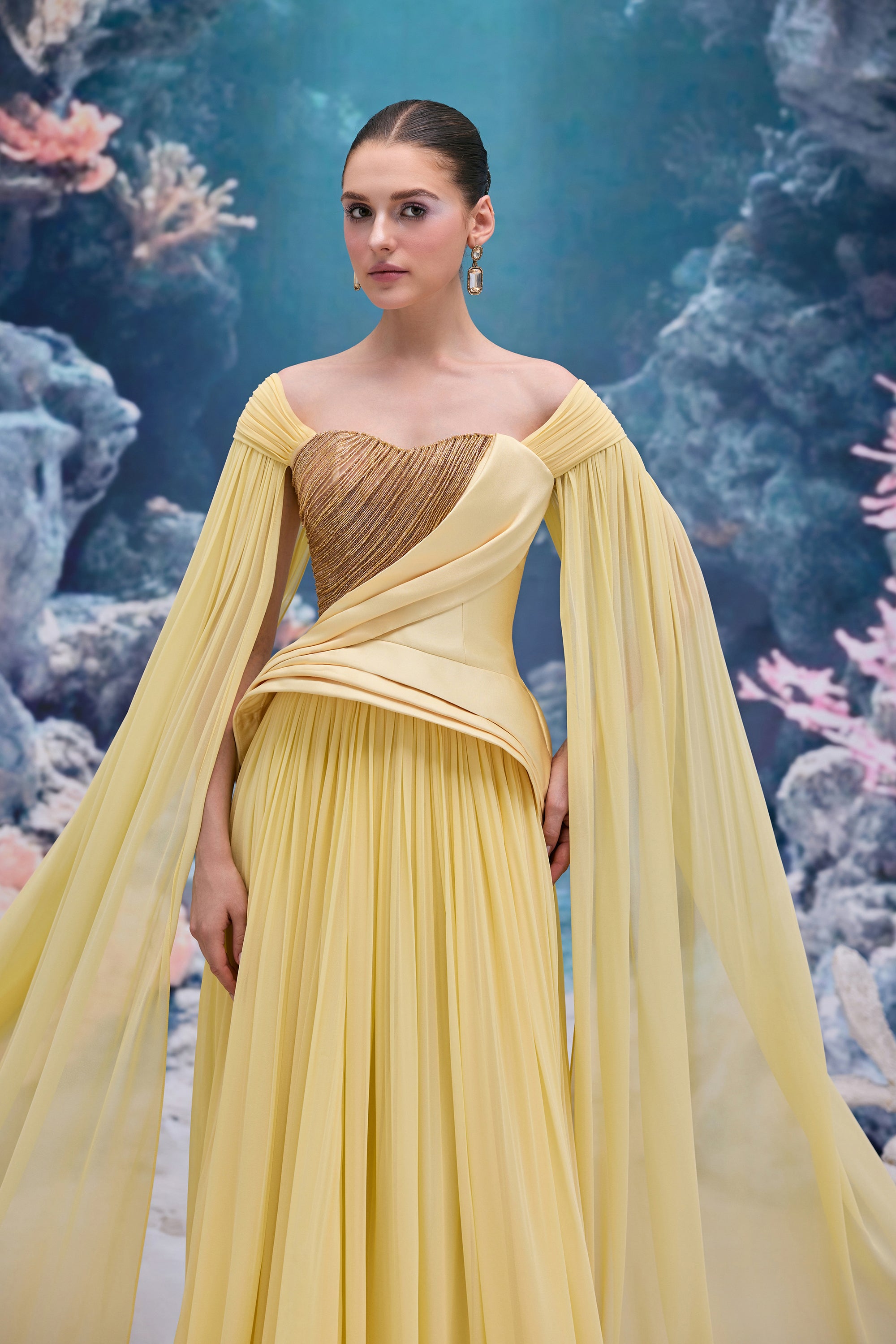 Zaria Chiffon & Royal taffeta Dress