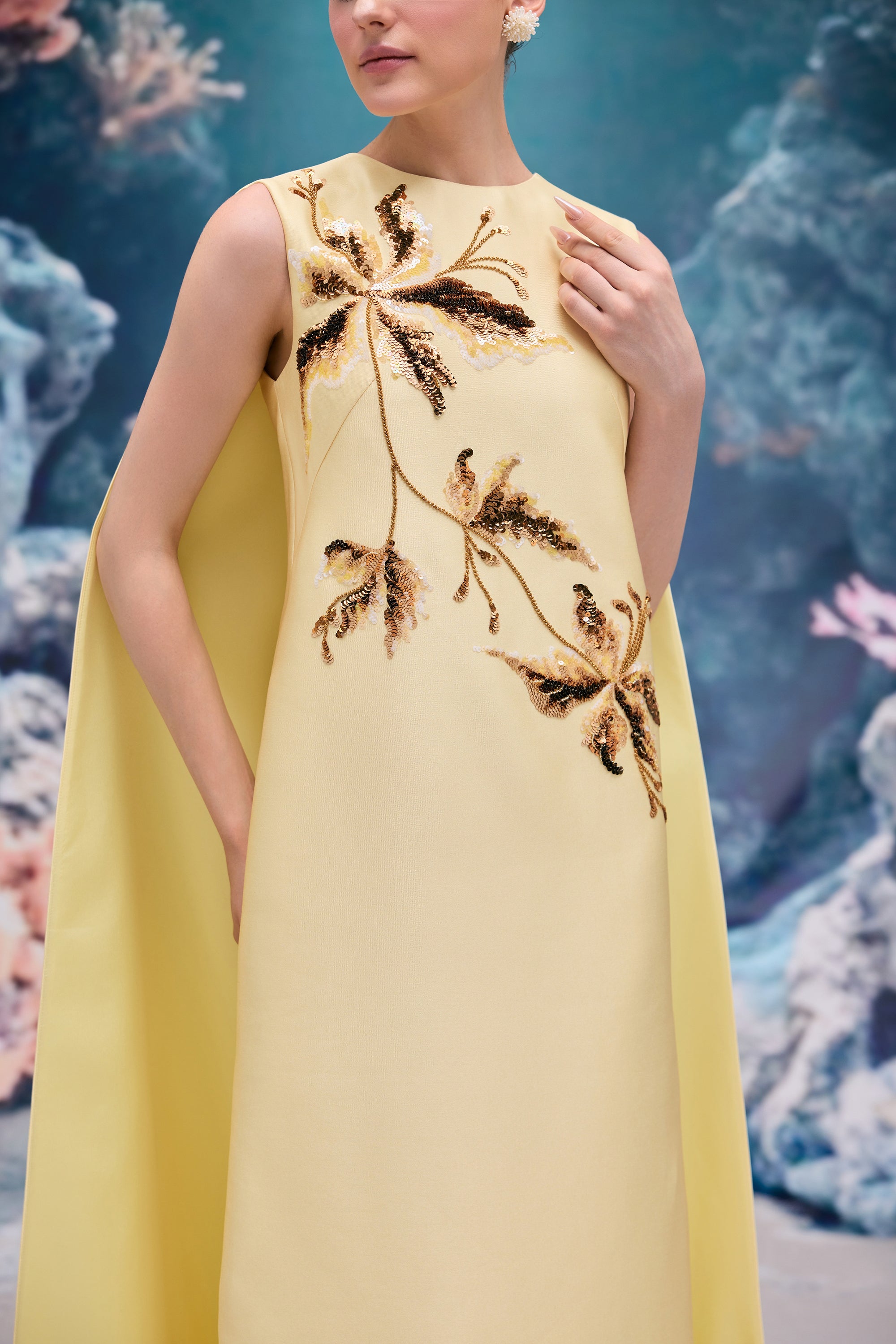 Lysandra Royal Taffeta Dress
