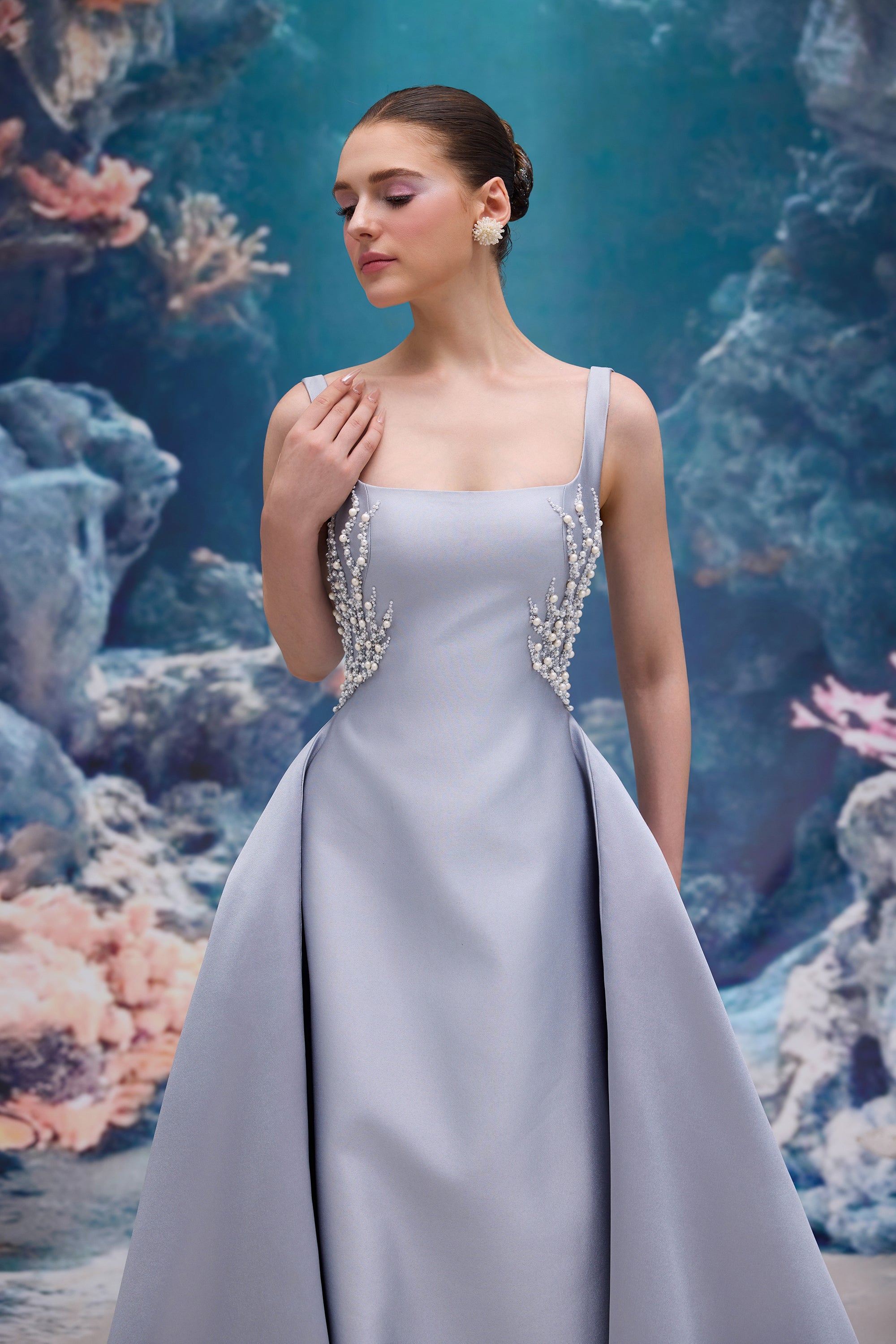 Sienna Royal Taffeta Dress