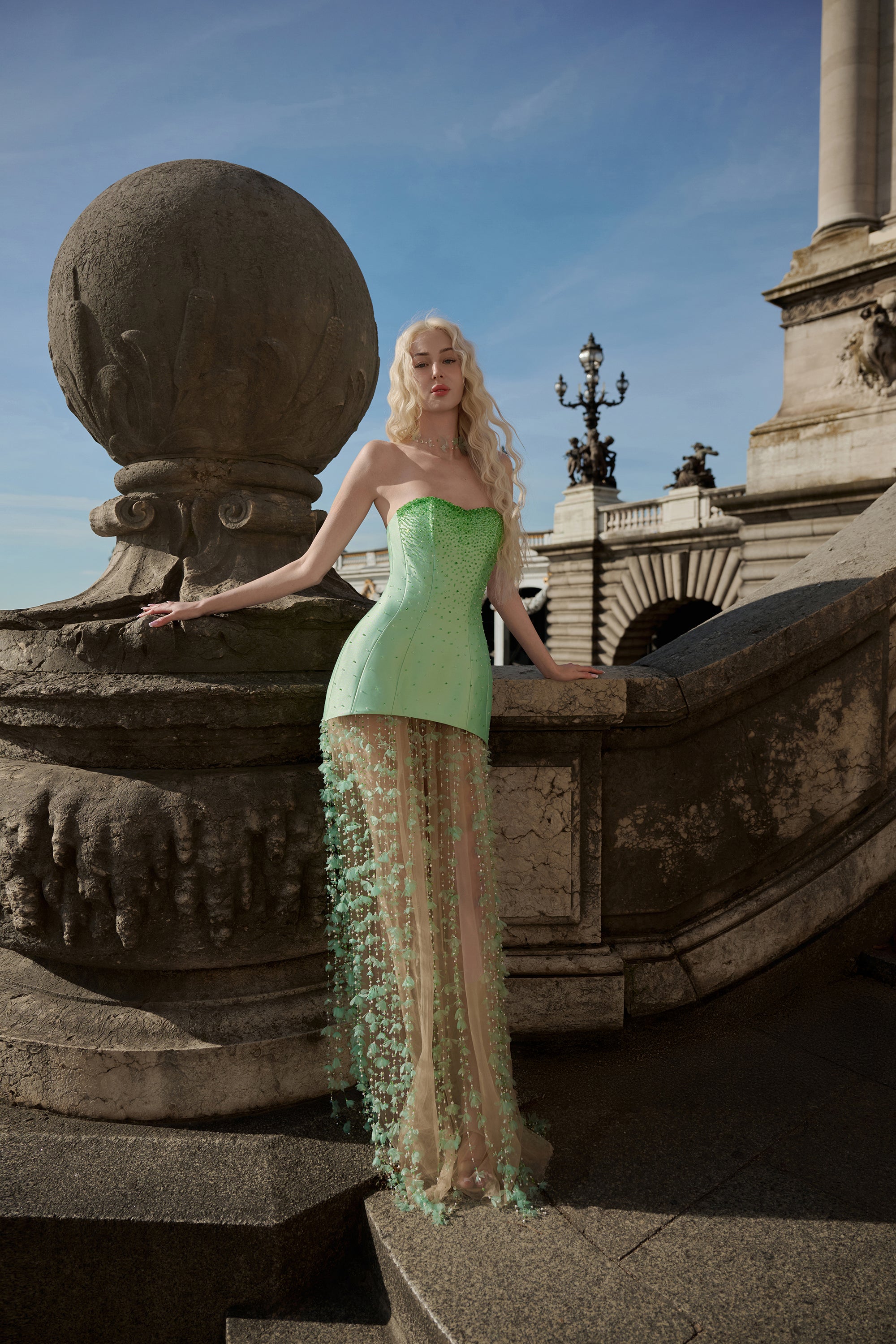 Kailani Royal Taffate, Tulle & Organza Dress