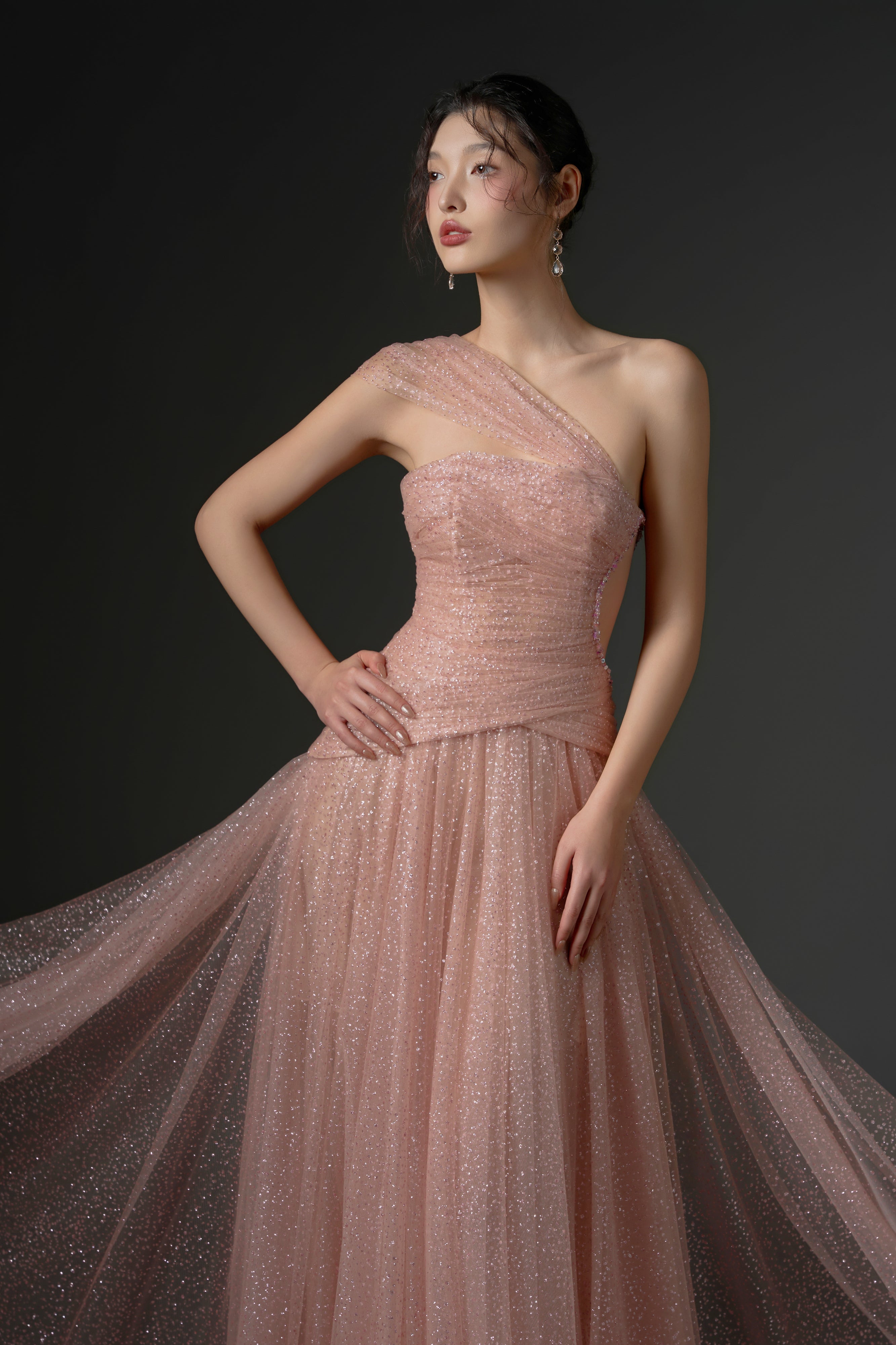 Dajajah glitter tulle dress