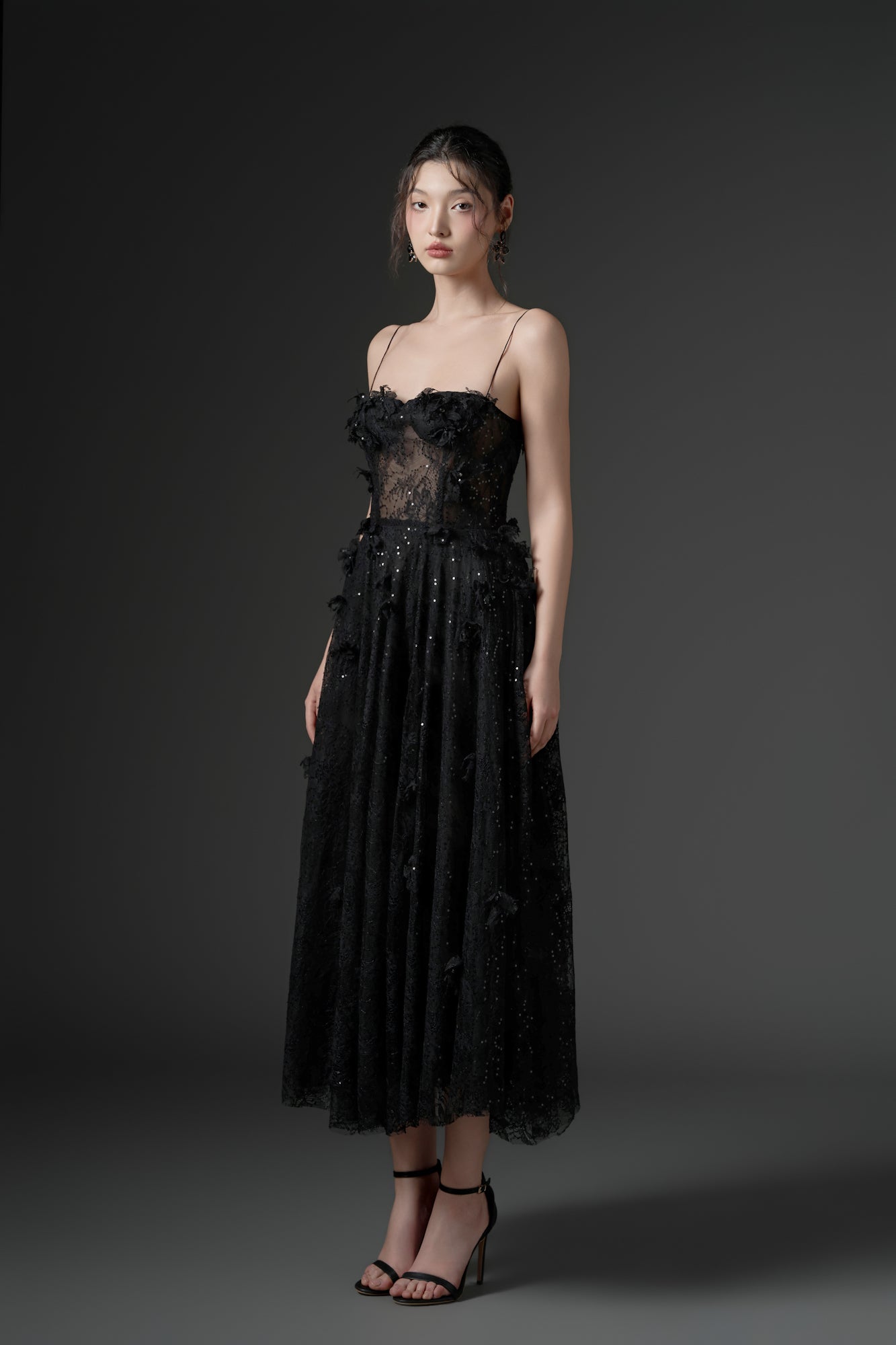 Ghazal lace strappy dress