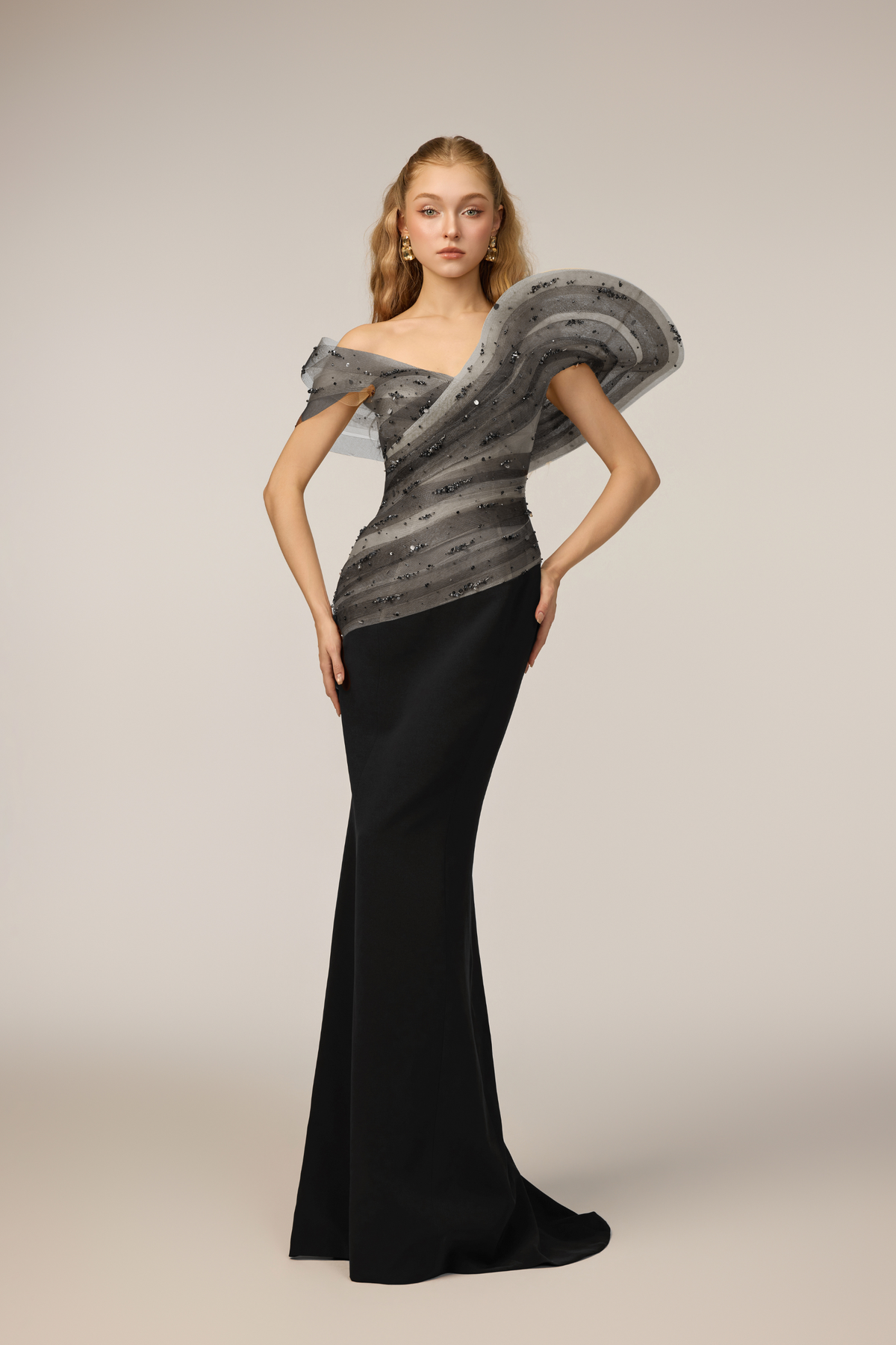 Vespera Tulle & Royal Silk dress