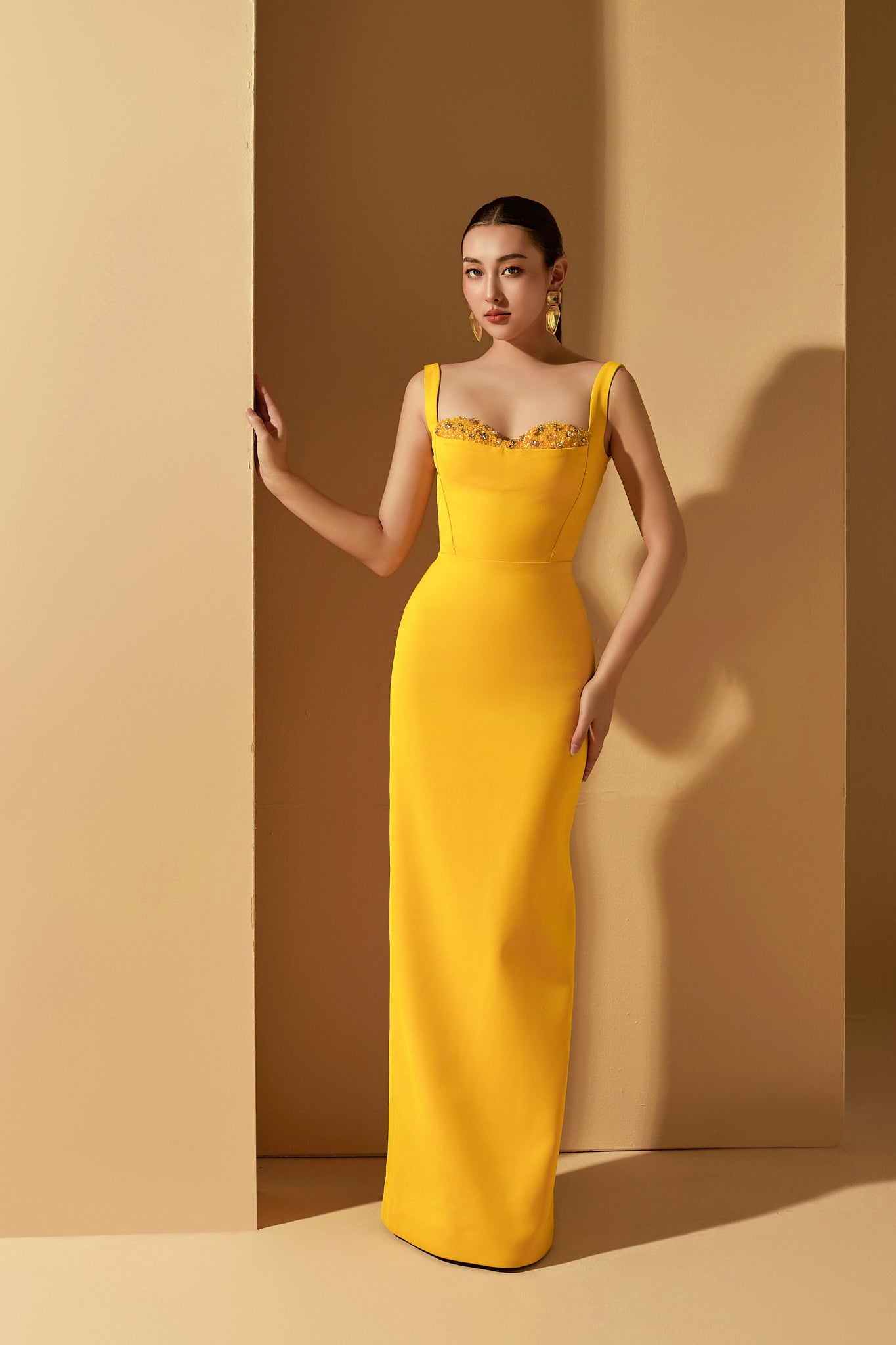 Jensen crystal bodycon dress