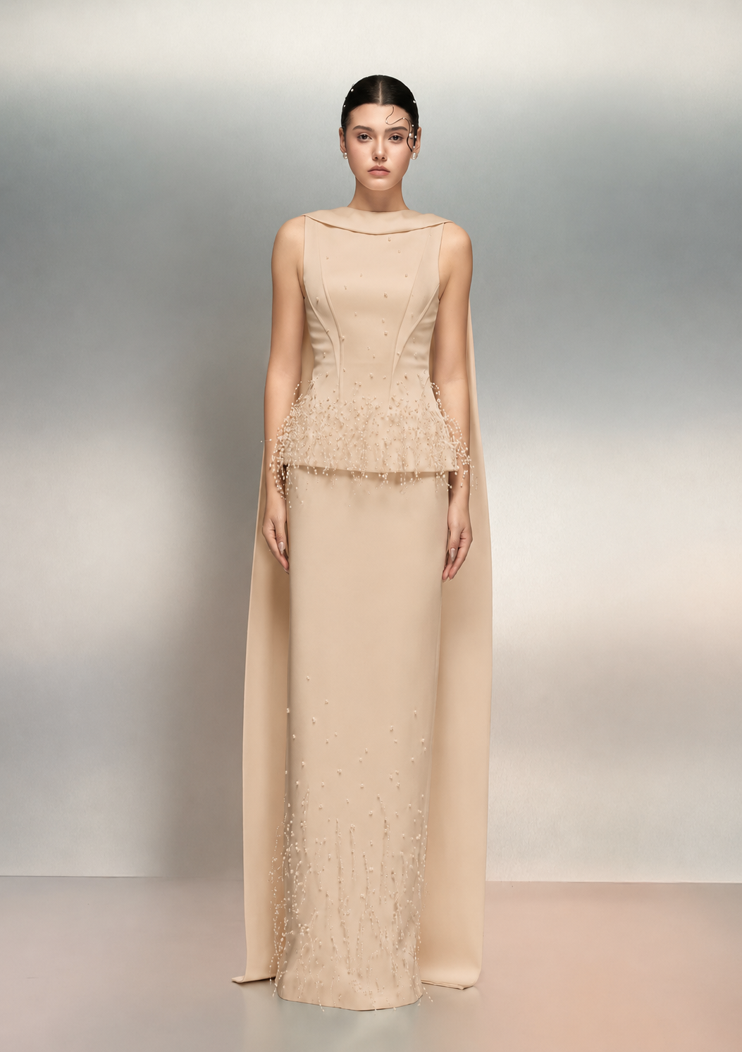 Salma silk taffeta dress