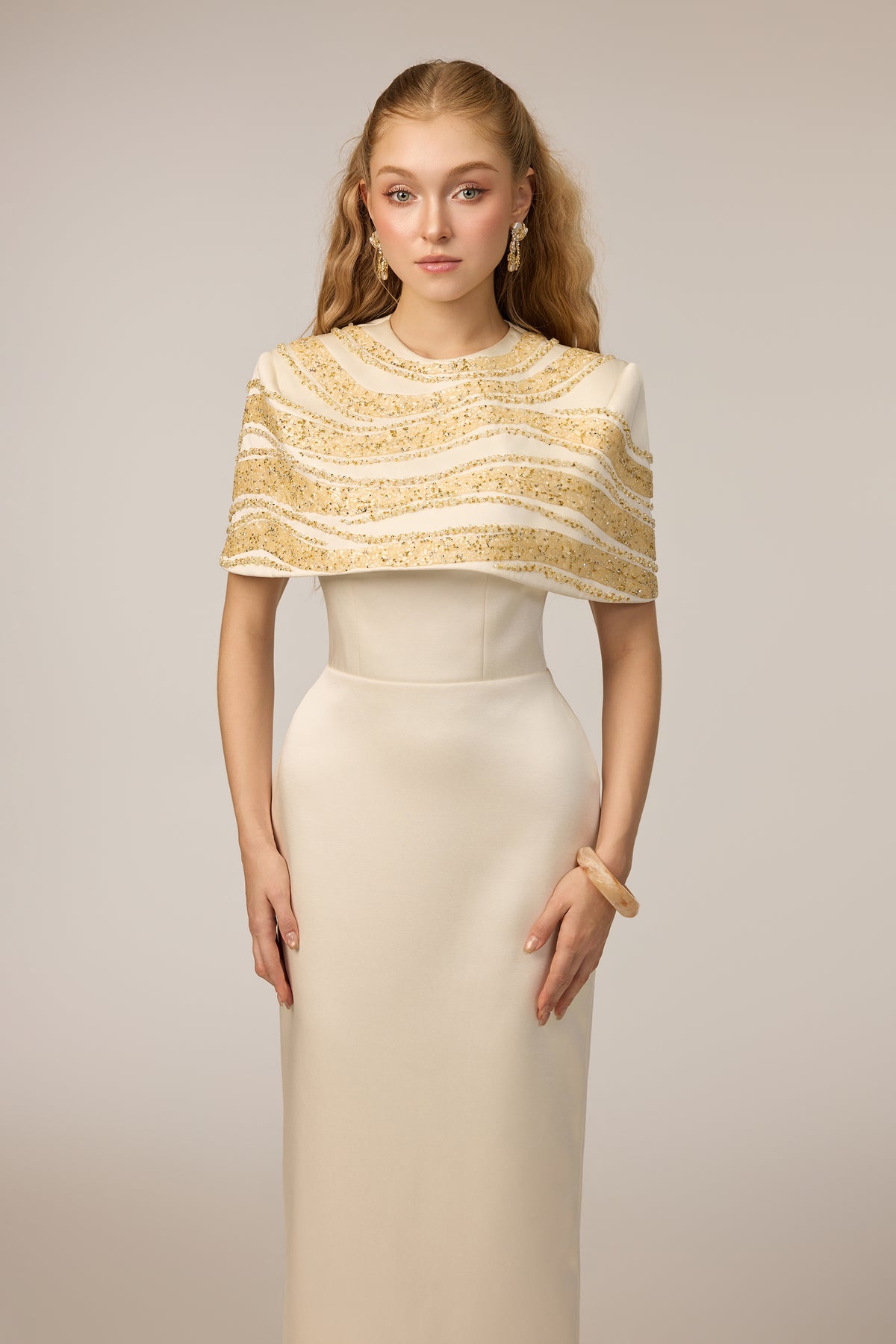 Naomi Crepe & Silk Taffeta dress