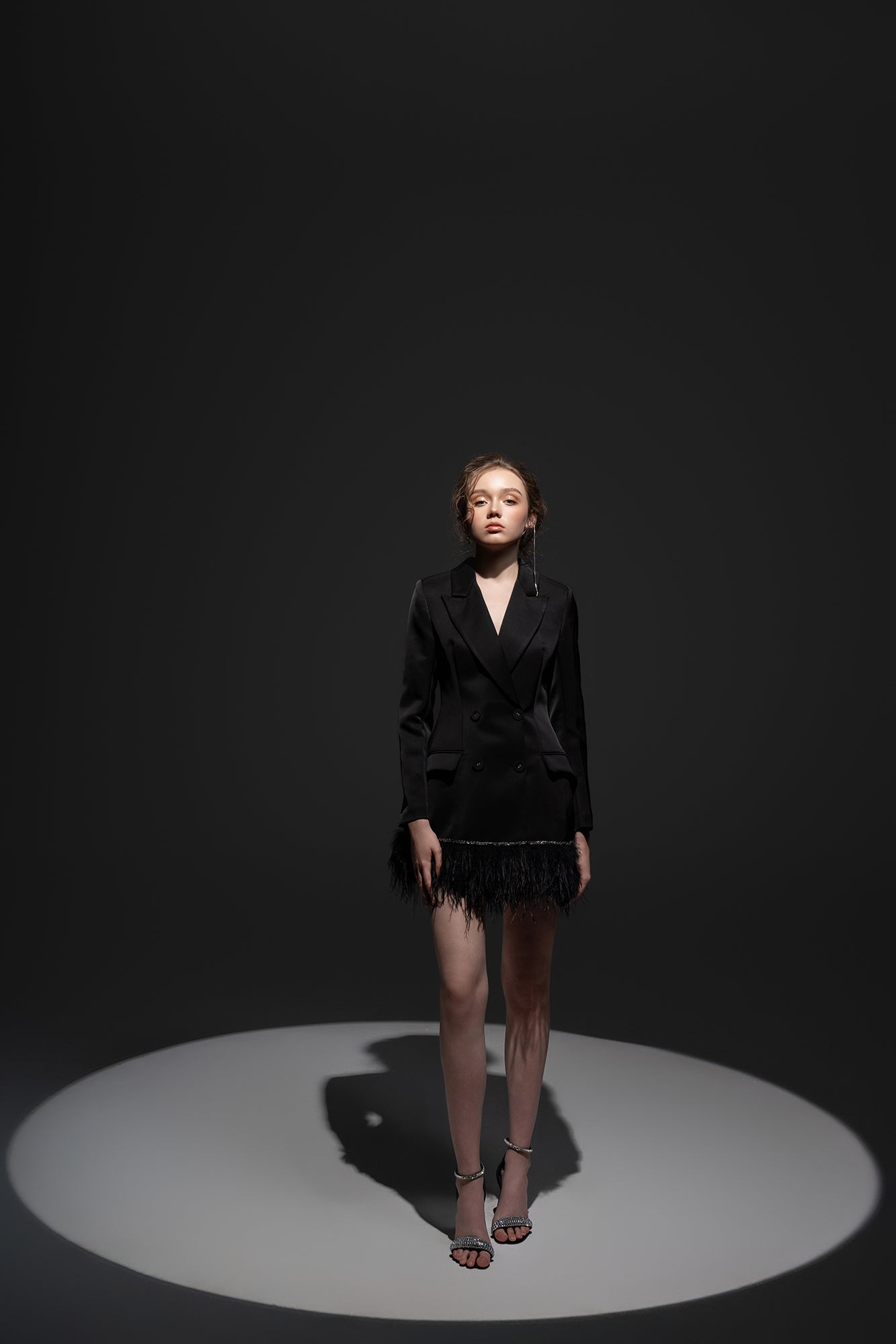 Rosa Taffeta feather Blazer