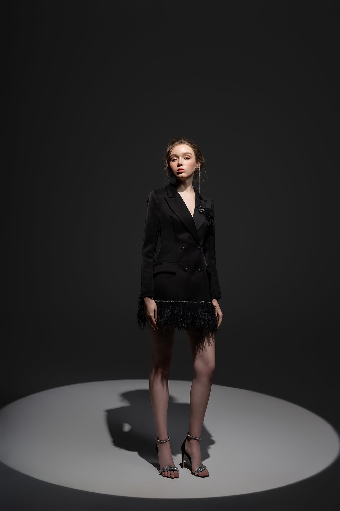 Rosa Taffeta feather Blazer