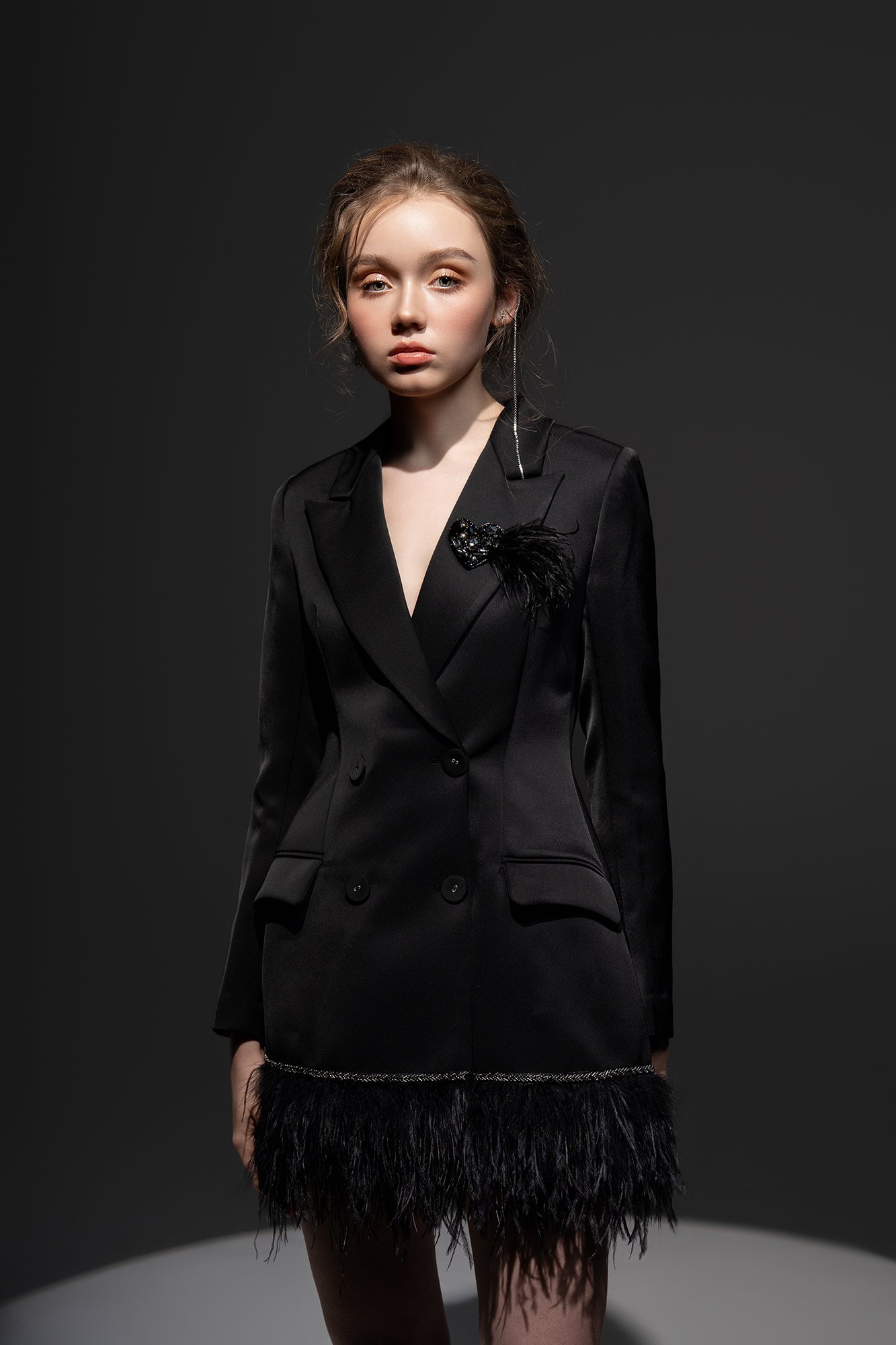 Rosa Taffeta feather Blazer