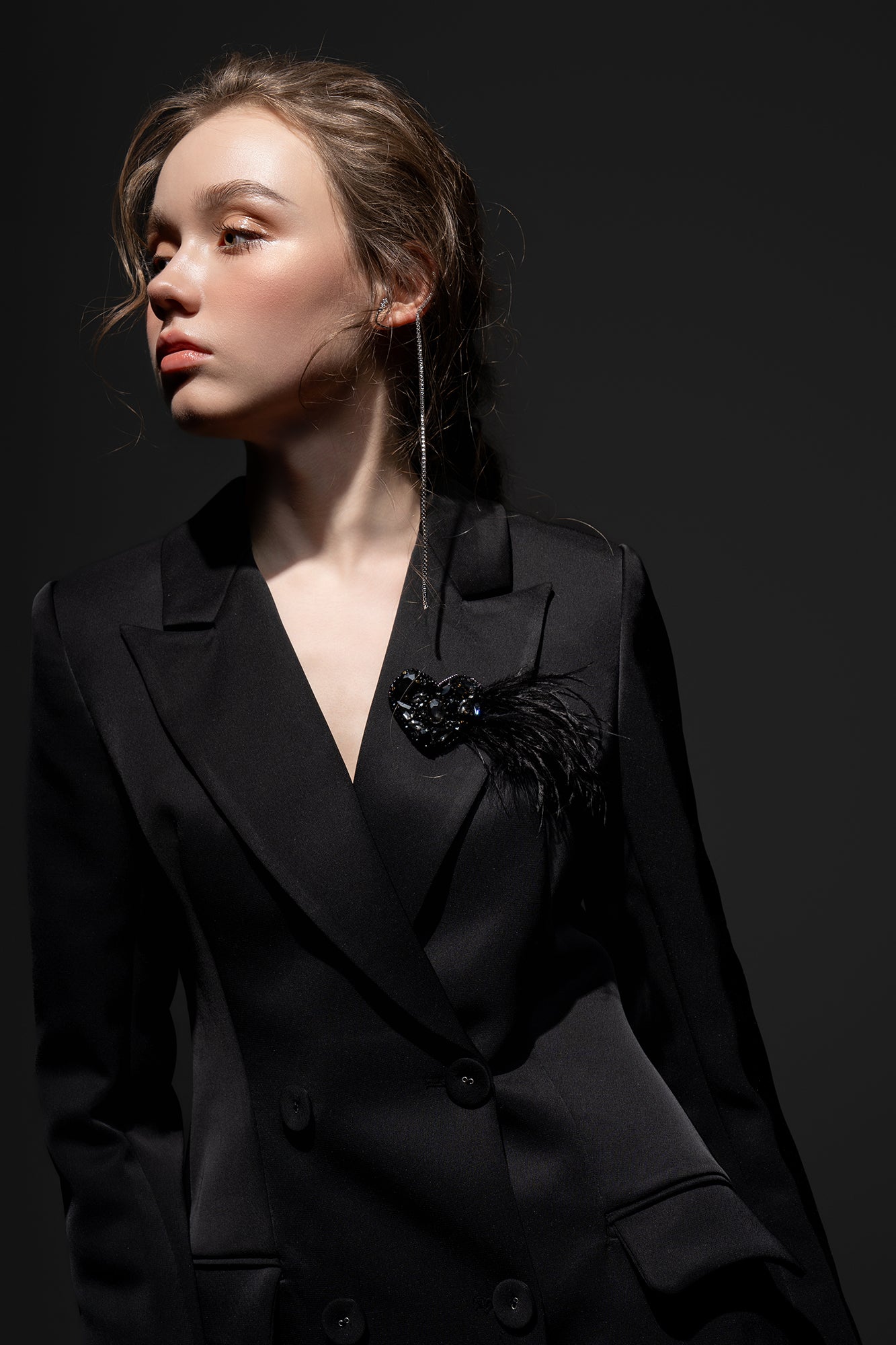 Rosa Taffeta feather Blazer