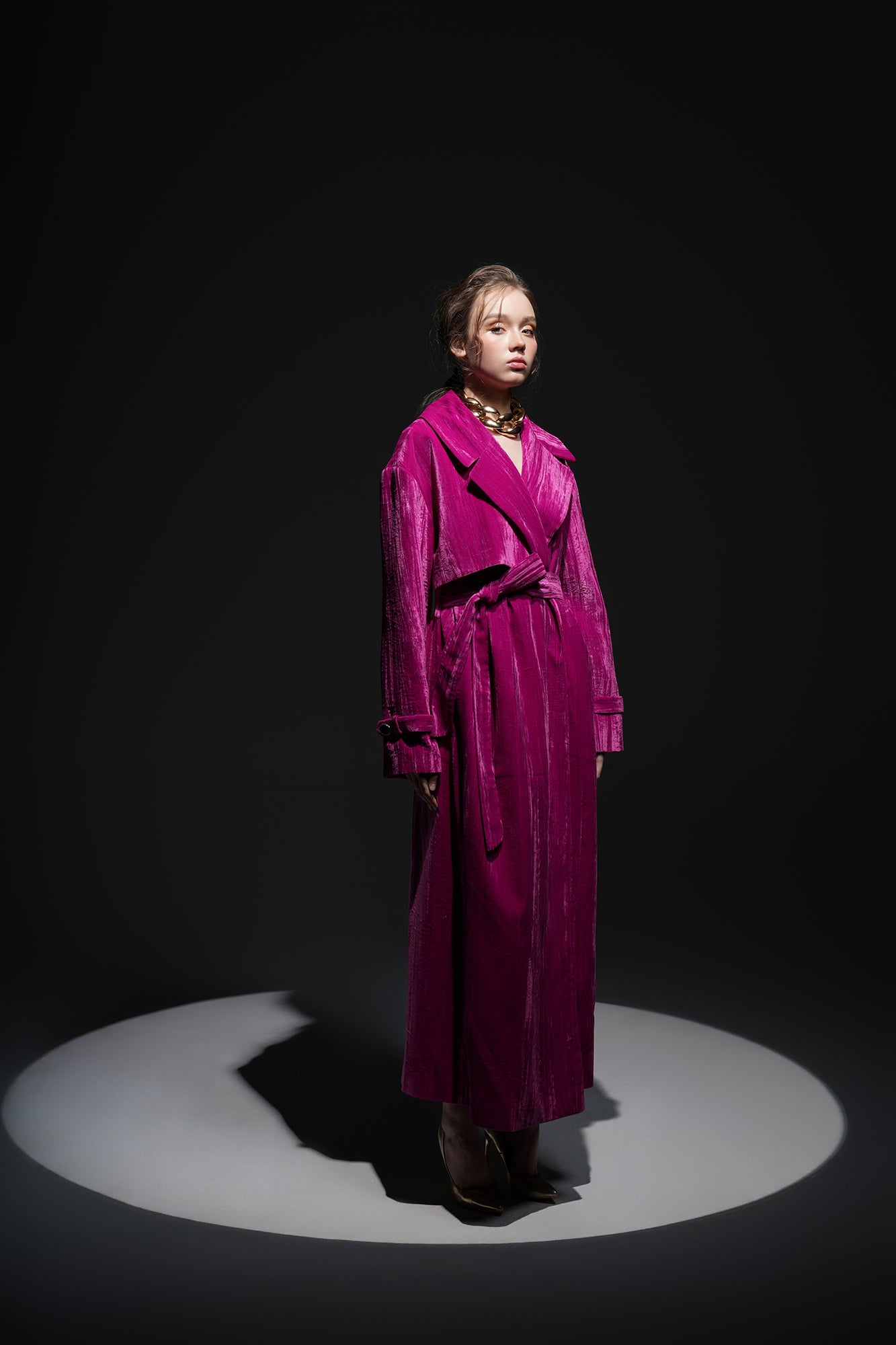 Anna velvet Oversized trench coat