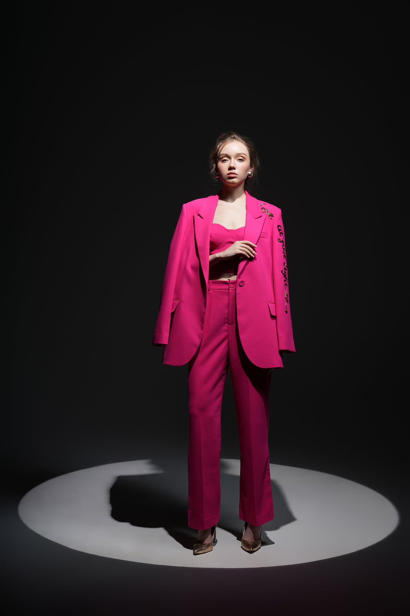 Barbara Texture straight pants