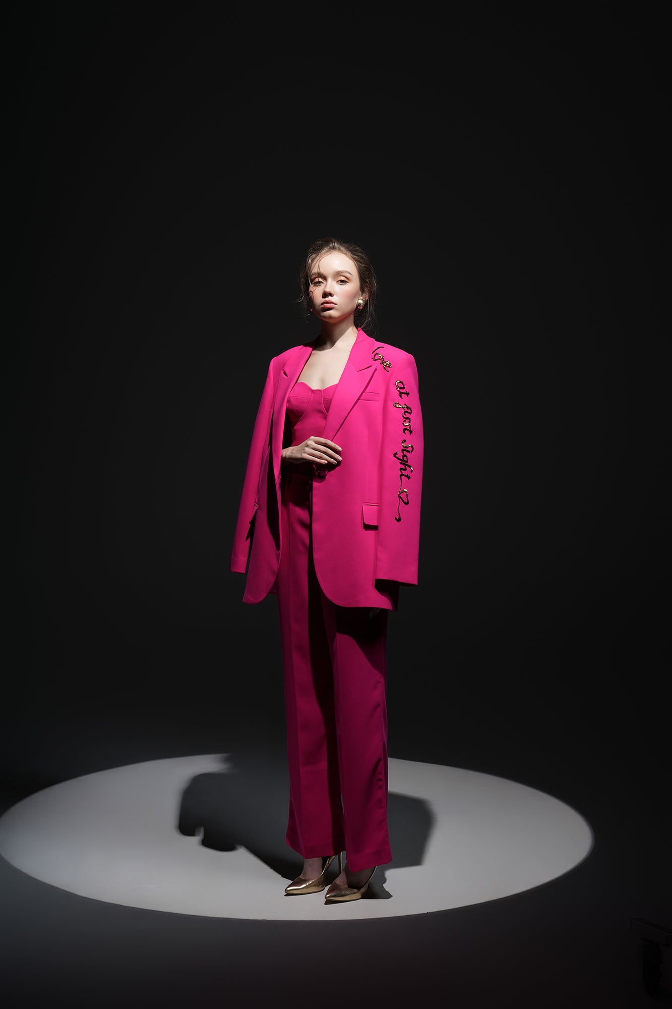 Barbara Texture straight pants