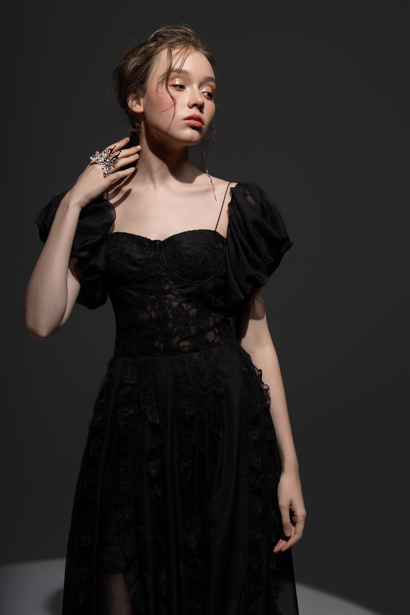 Elsa Silk-Lace dress