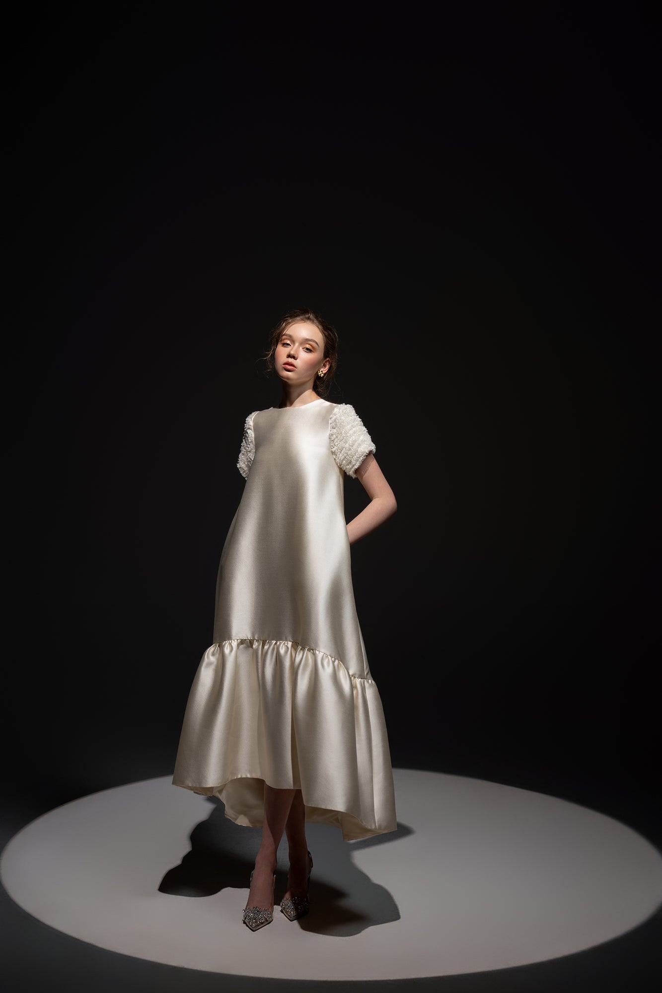 Helene taffeta Mullet dress