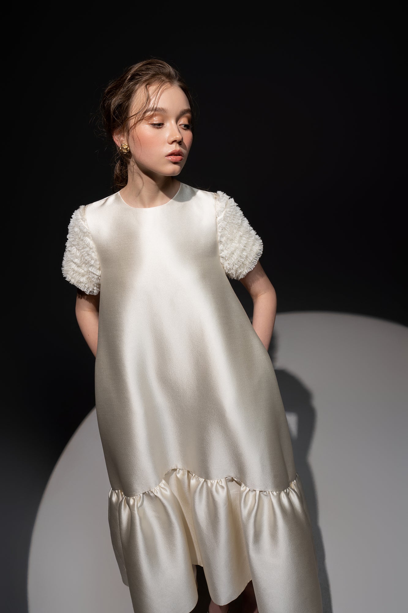 Helene taffeta Mullet dress