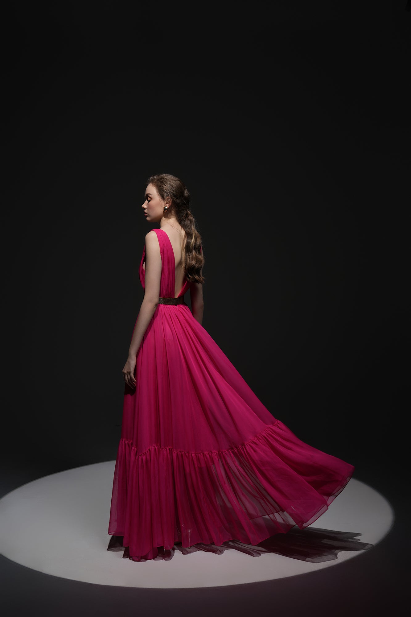 Daniel Silk V neckline dress