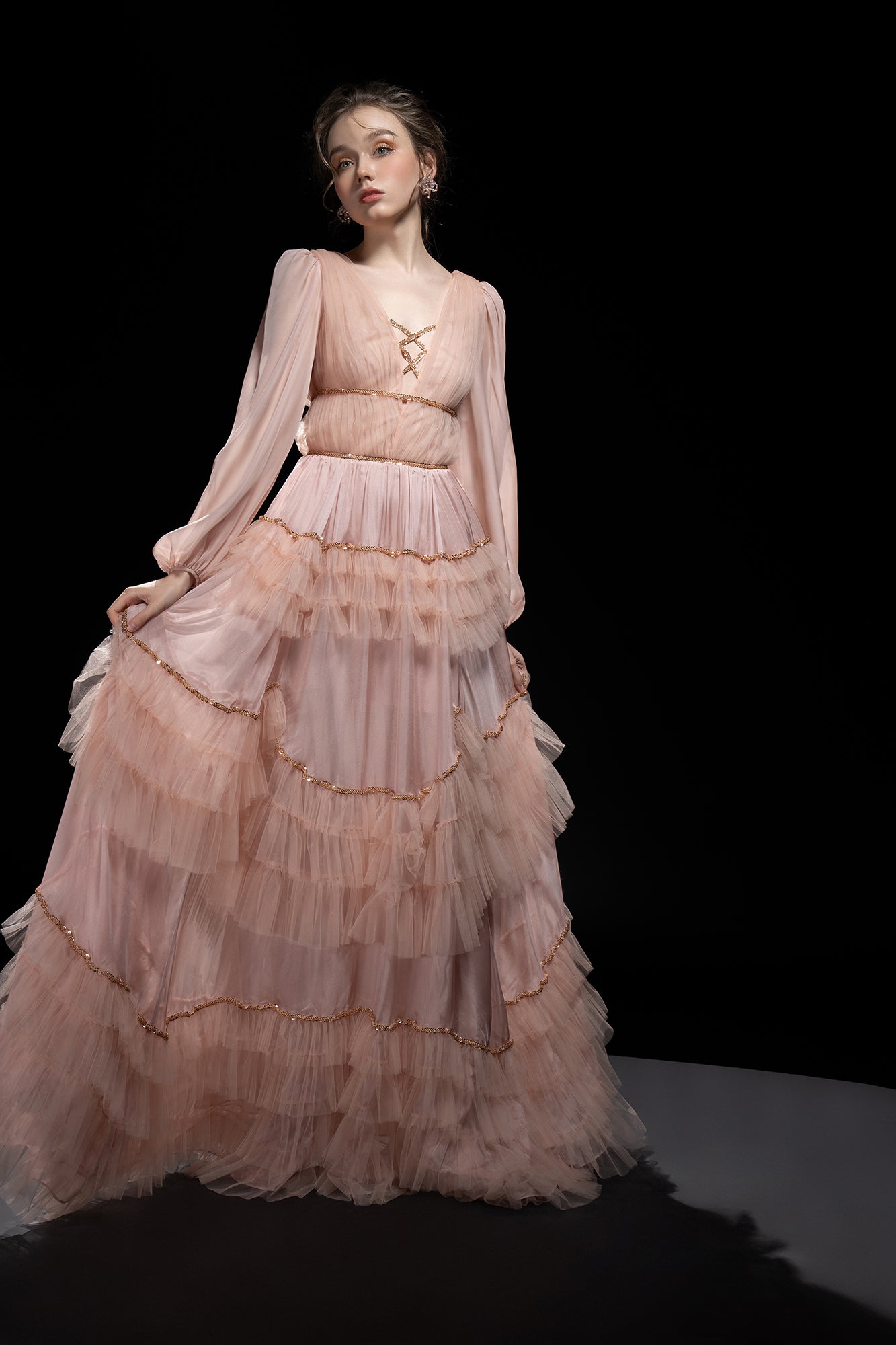 Arjona Silk layered dress