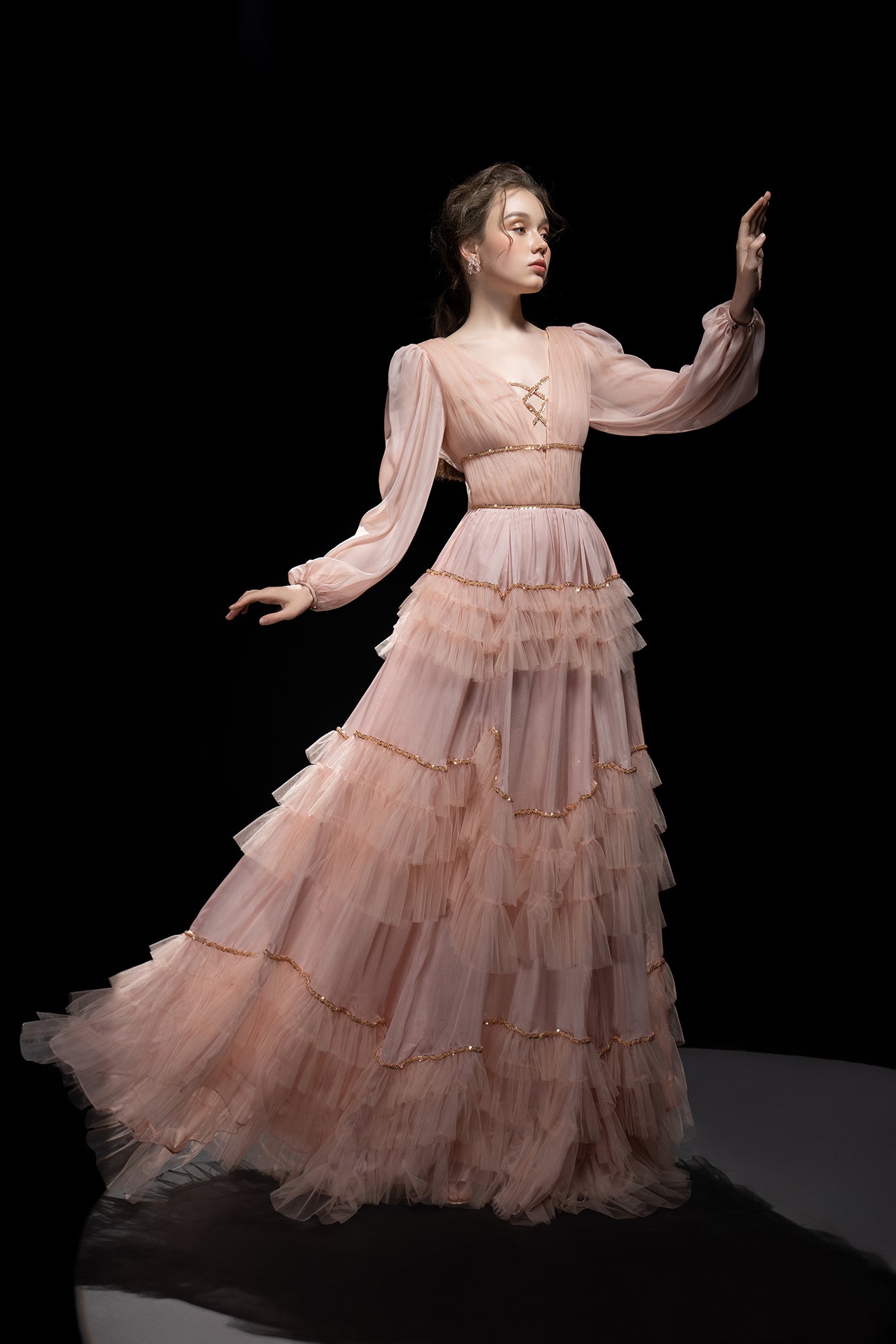 Arjona Silk layered dress