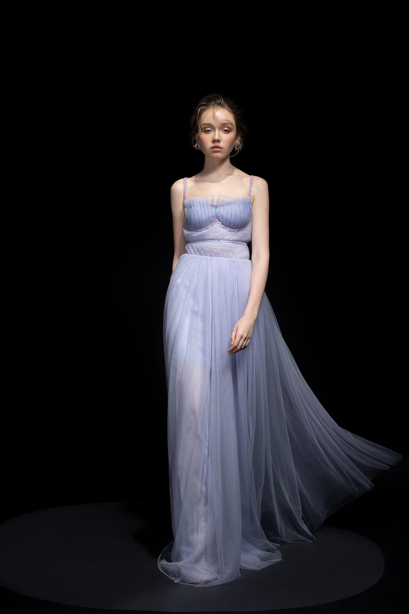 Kristen Tulle chest cup dress