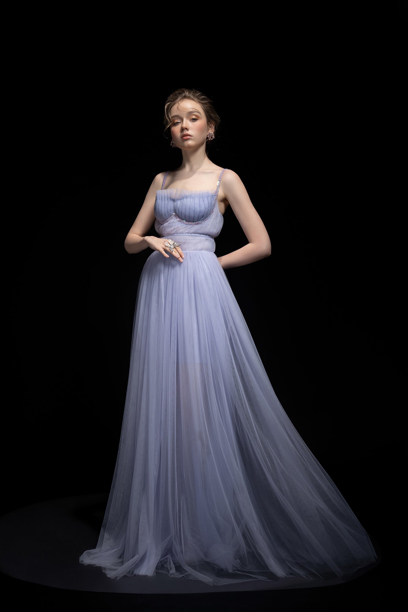 Kristen Tulle chest cup dress