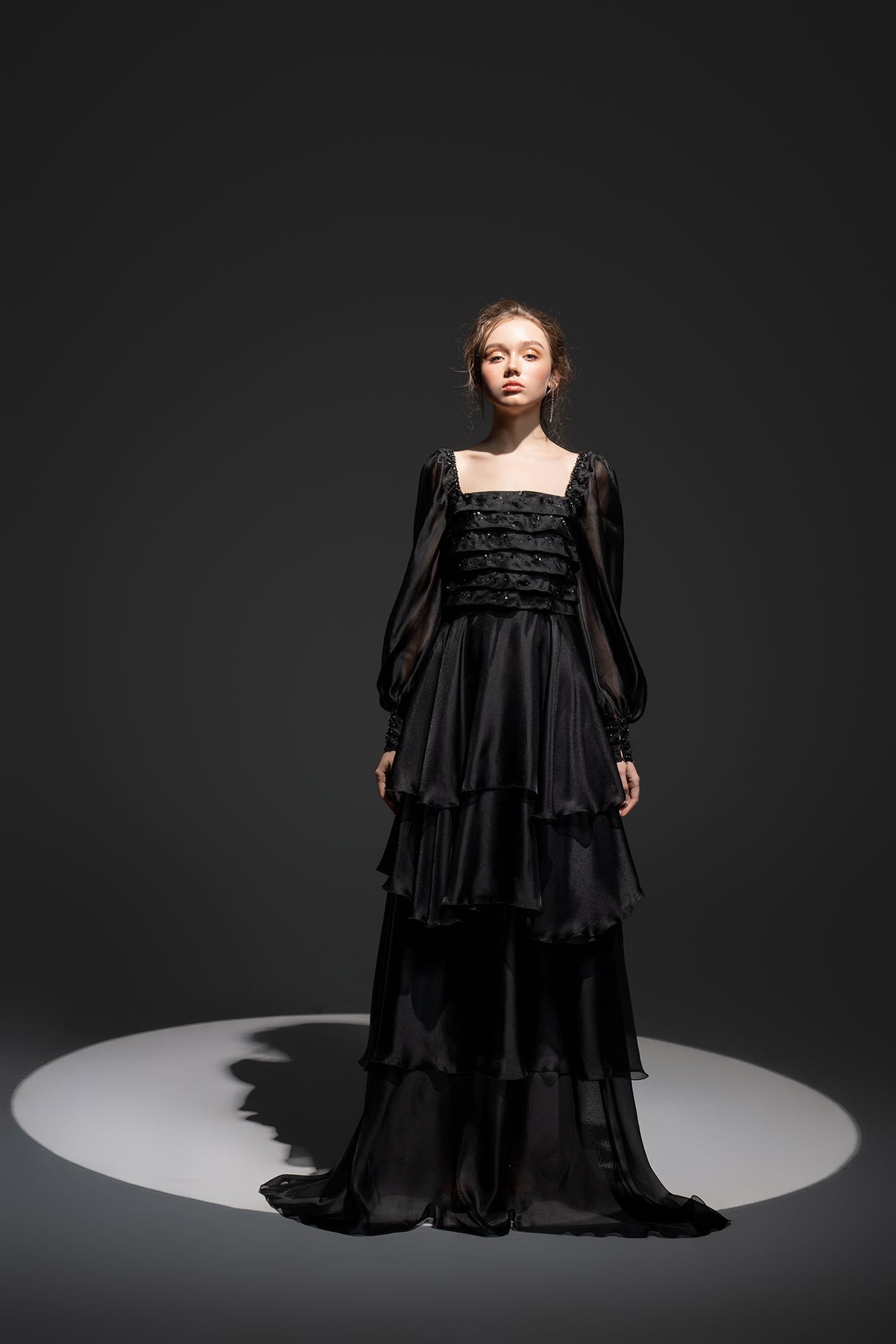 Gazelle Shiny silk layered dress