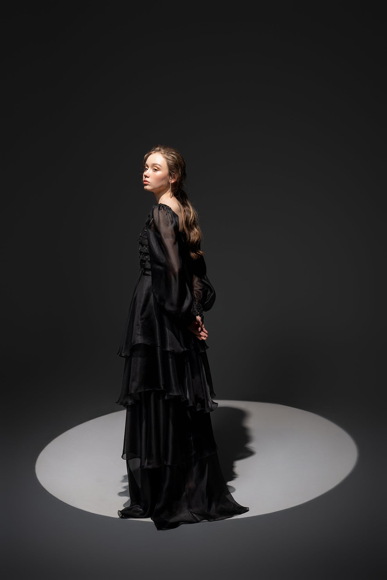 Gazelle Shiny silk layered dress