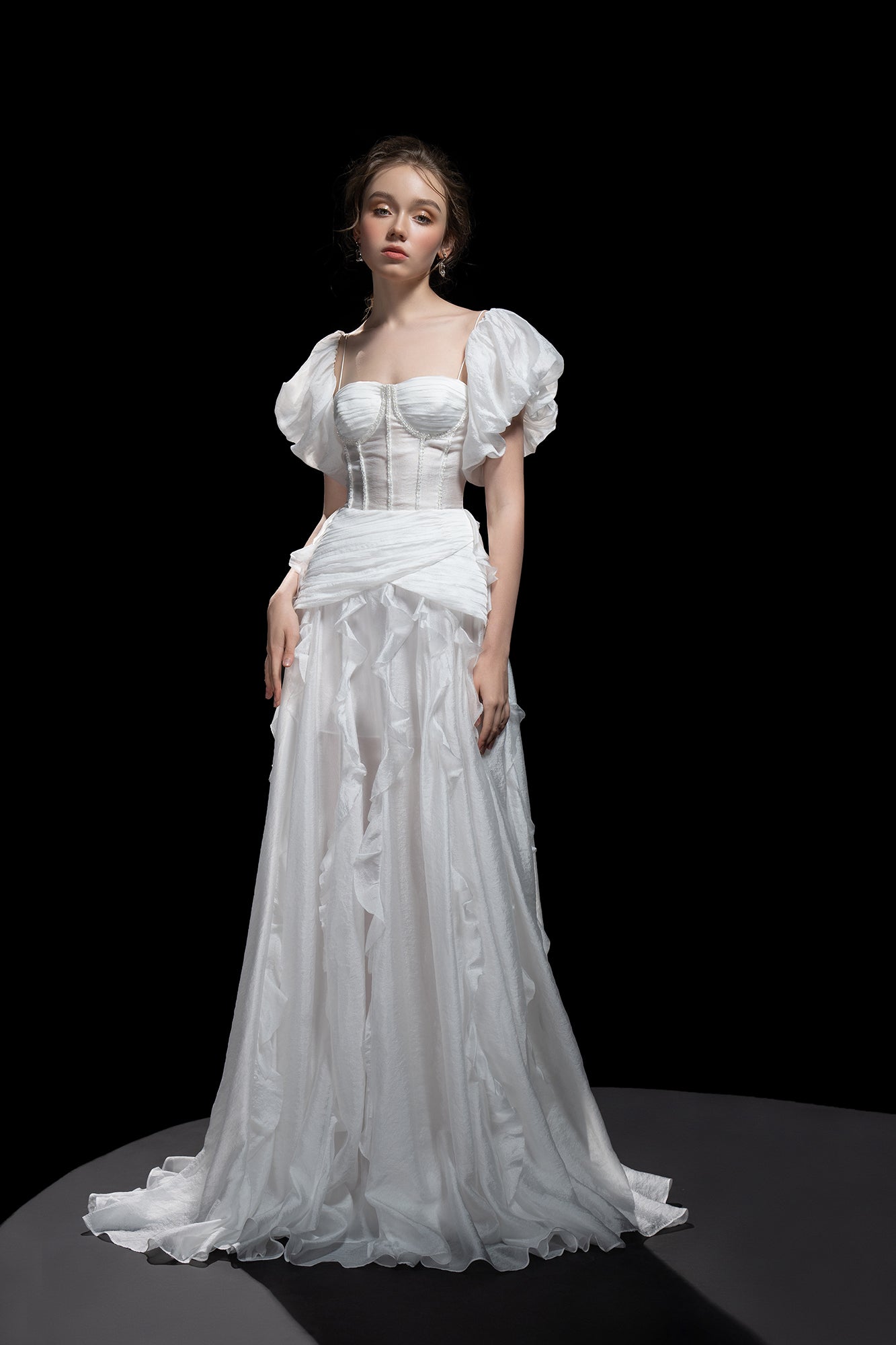 Garcia Silk ruffles dress