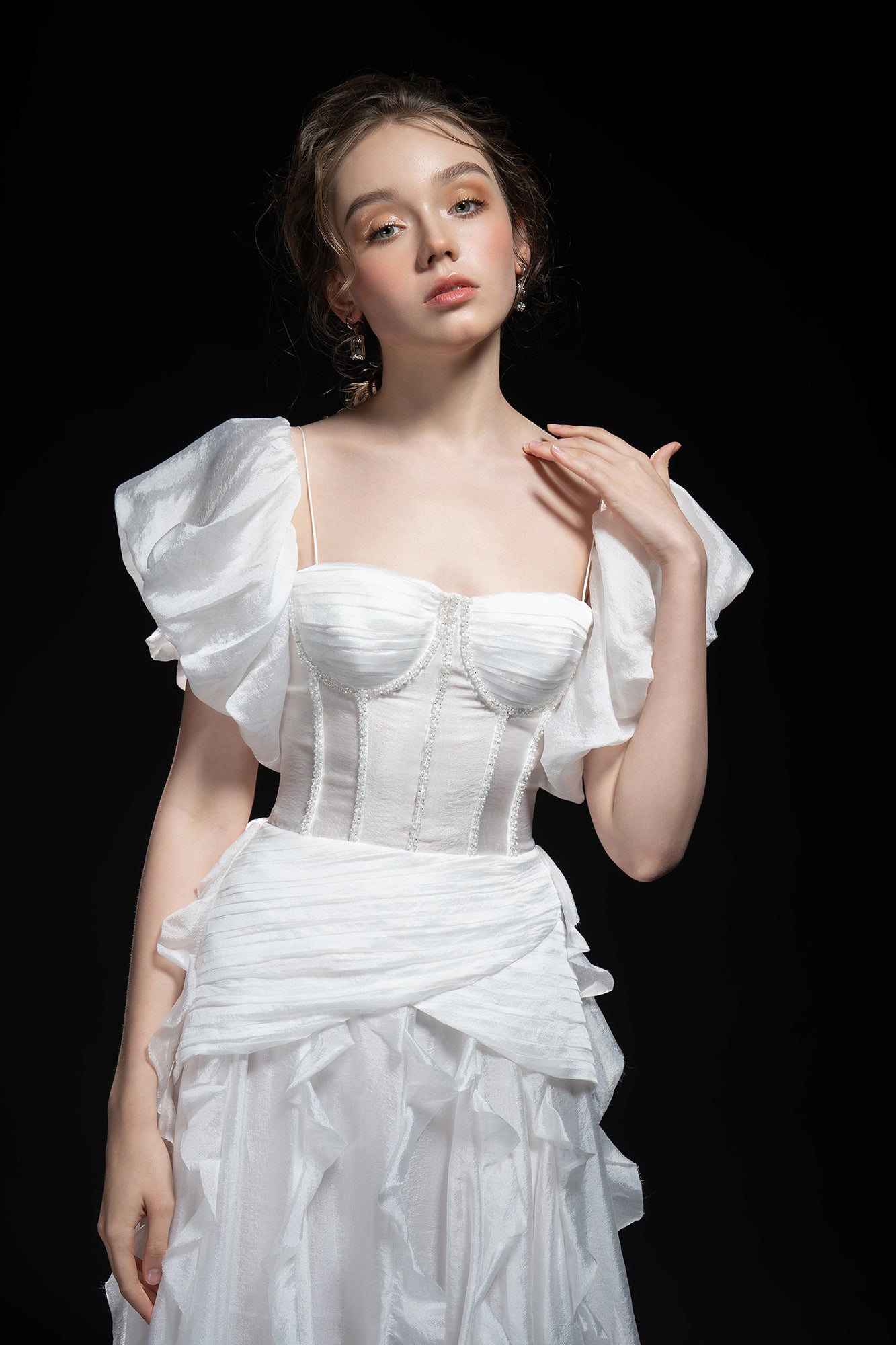 Garcia Silk ruffles dress