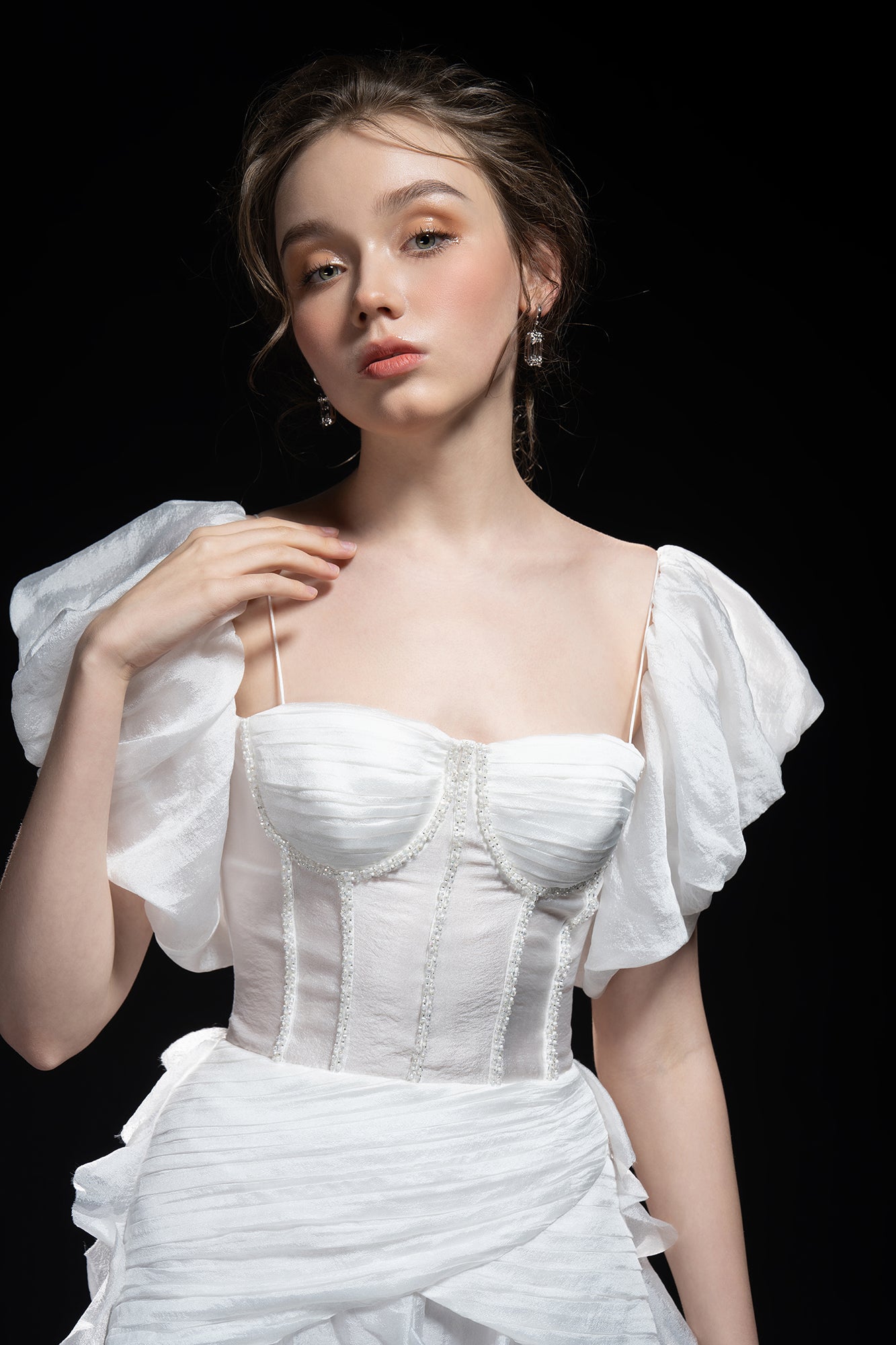 Garcia Silk ruffles dress