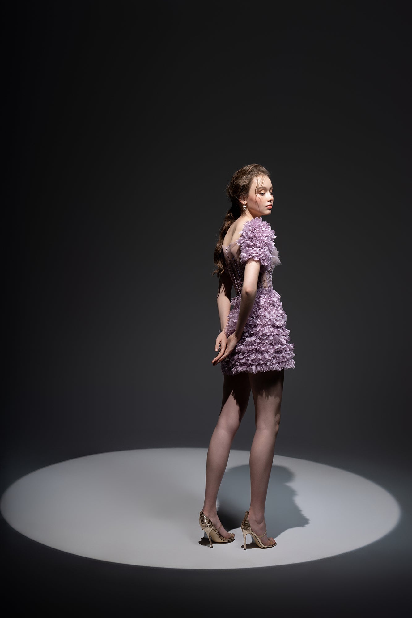 Leslie Tulle ruffles dress