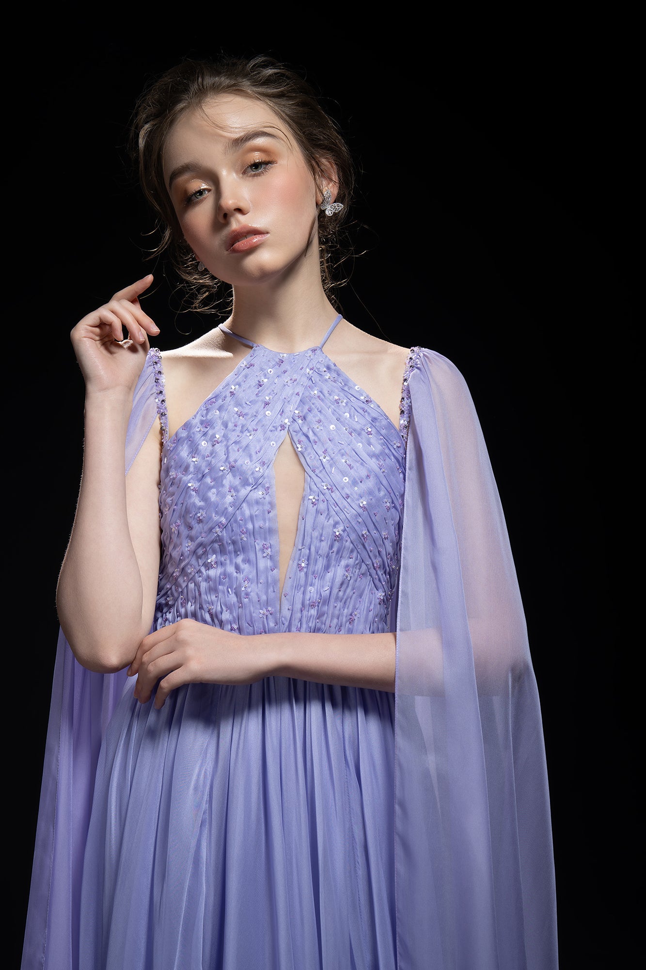 Dalia Silk Cut out dress